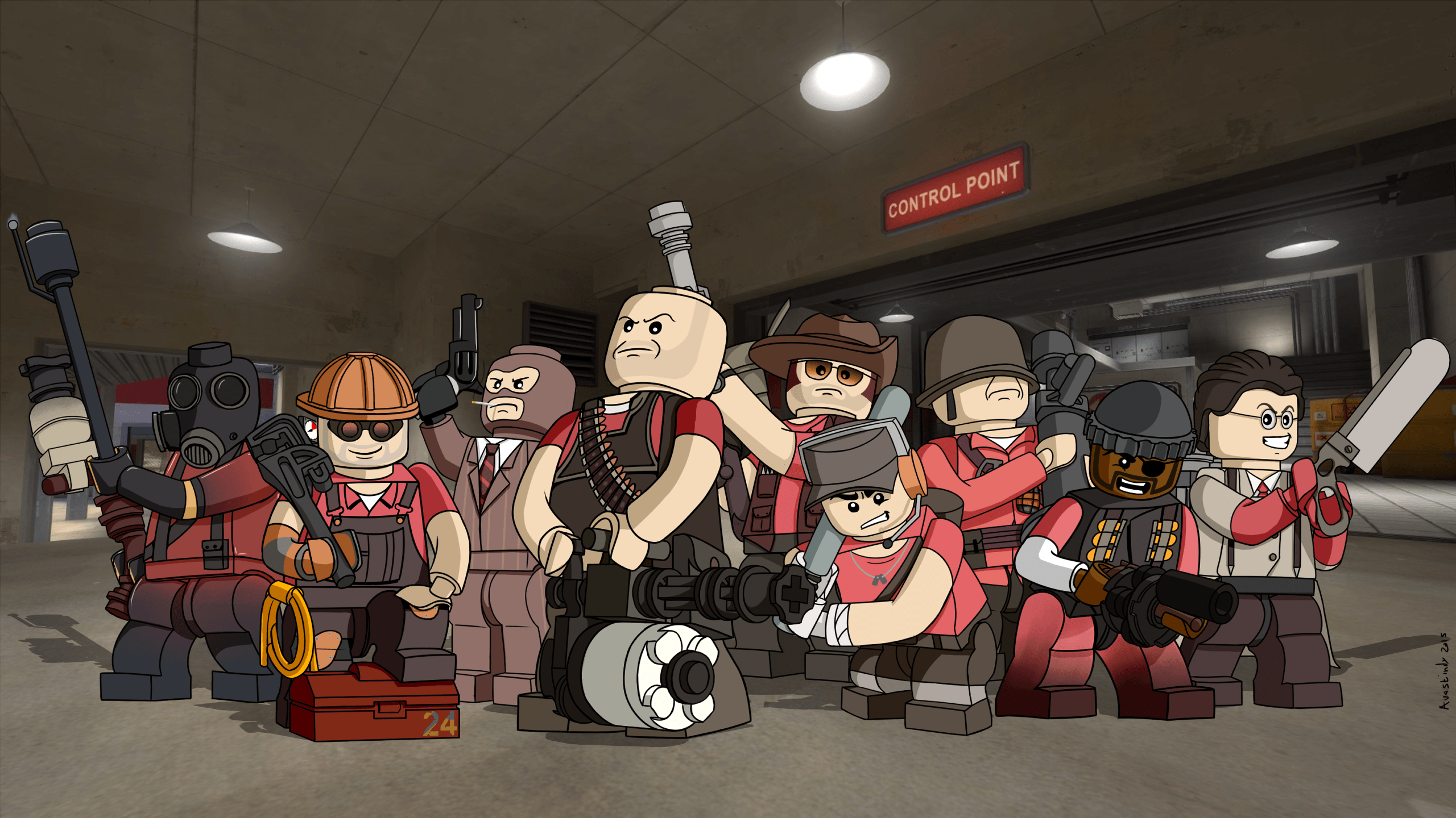 Personaggi Lego Team Fortress 2, 2560x1440 2K QHD, Monitor Gaming