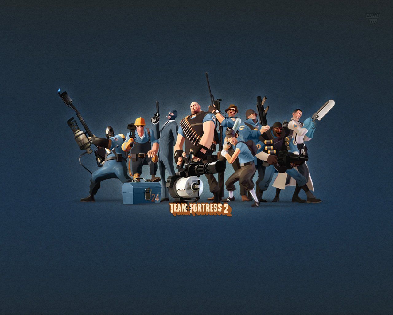 Team Fortress 2 personaggi blu, Valve, 1280x1024 720p, PC