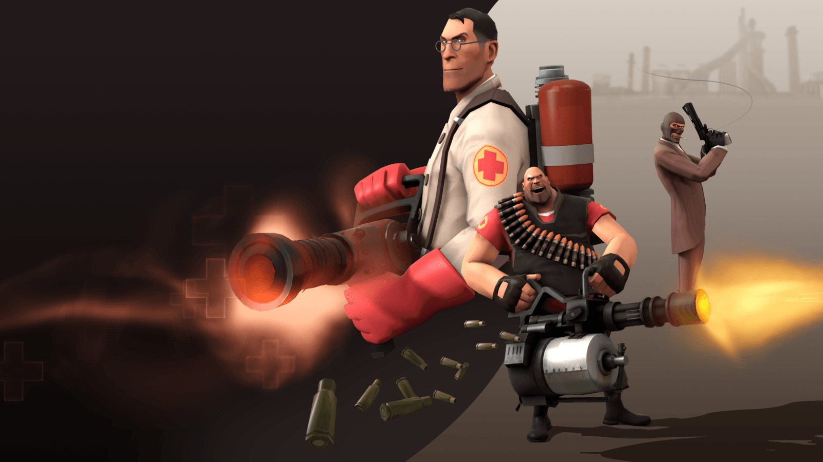Team Fortress 2 Medic Heavy, 1600x900 900p, Monitor Gaming