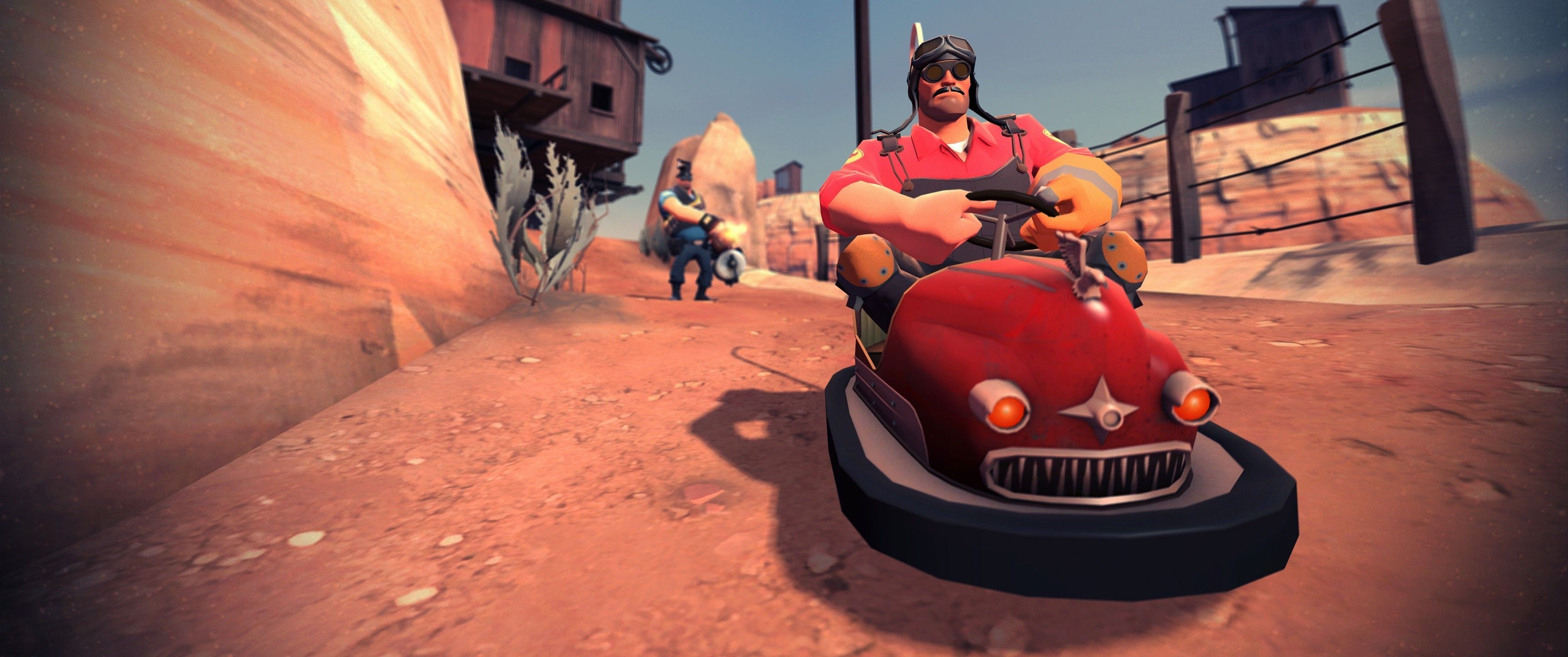 Heavy in go-kart, Team Fortress 2, 3440x1440 Panoramico, Monitor Gaming
