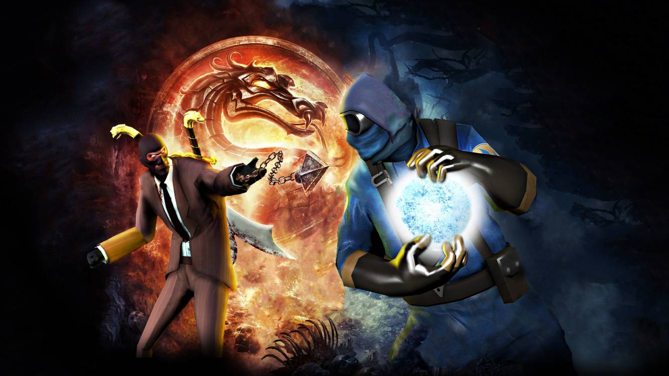 Spy e Scout Mortal Kombat crossover, Ed Boon, 1333x750 720p, PC