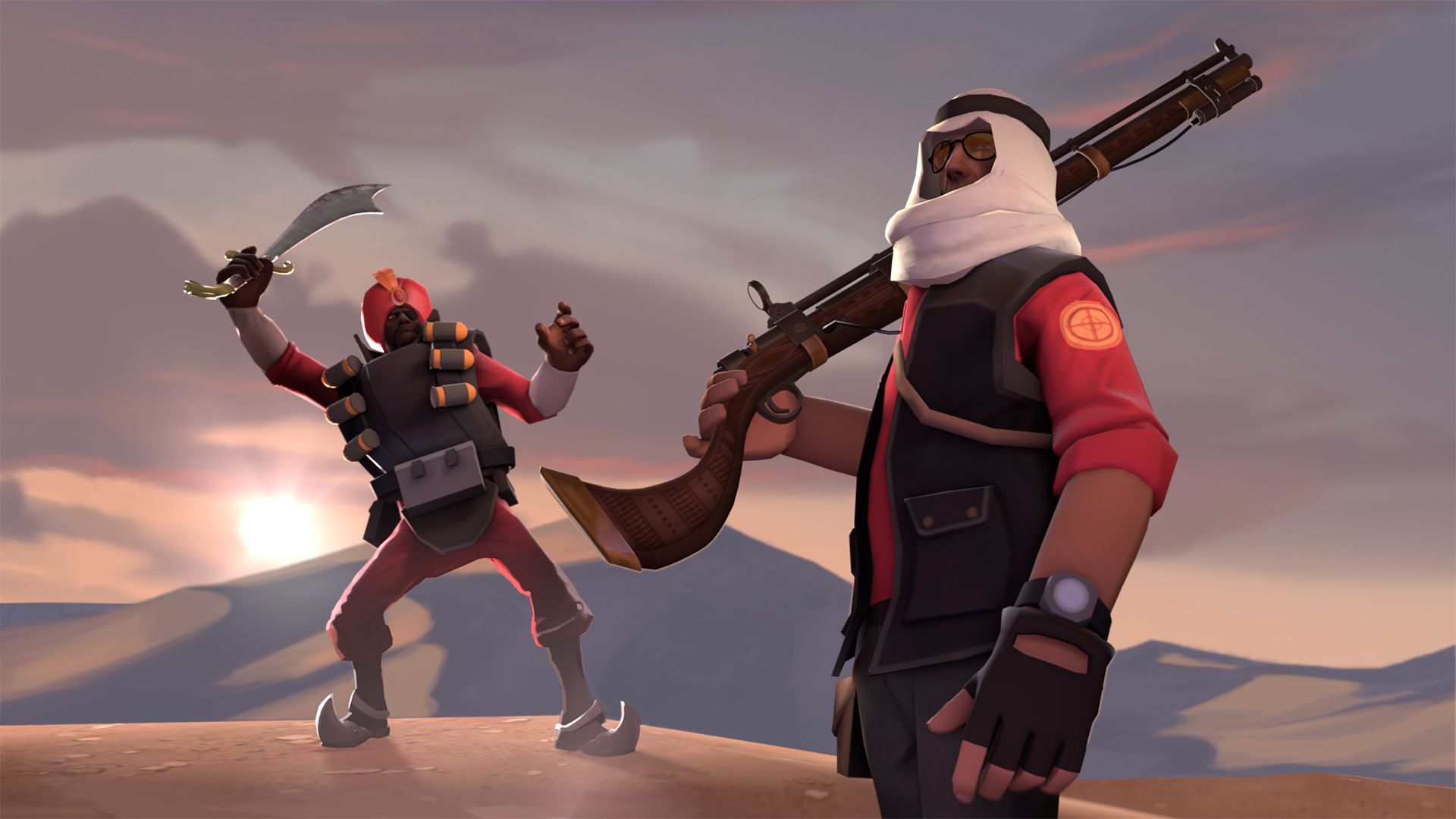 Personaggi Team Fortress 2, deserto, Valve, 1920x1080 Full HD 1080p, Monitor Gaming