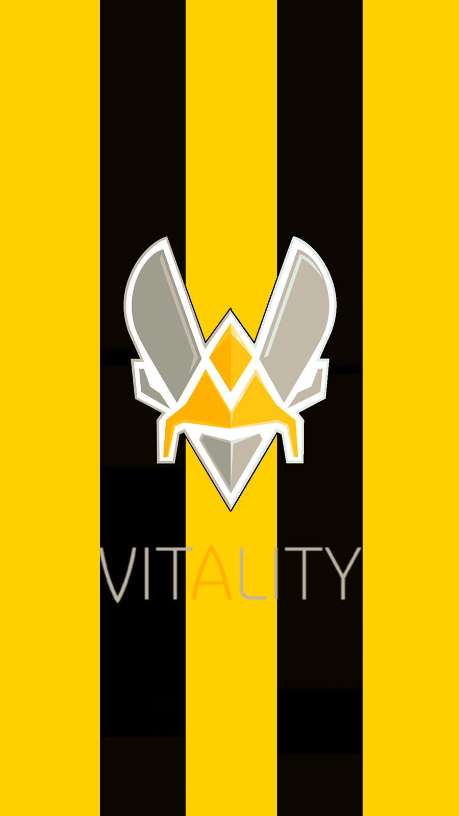 Logo Team Vitality giallo, 1920x1080 Full HD, Desktop