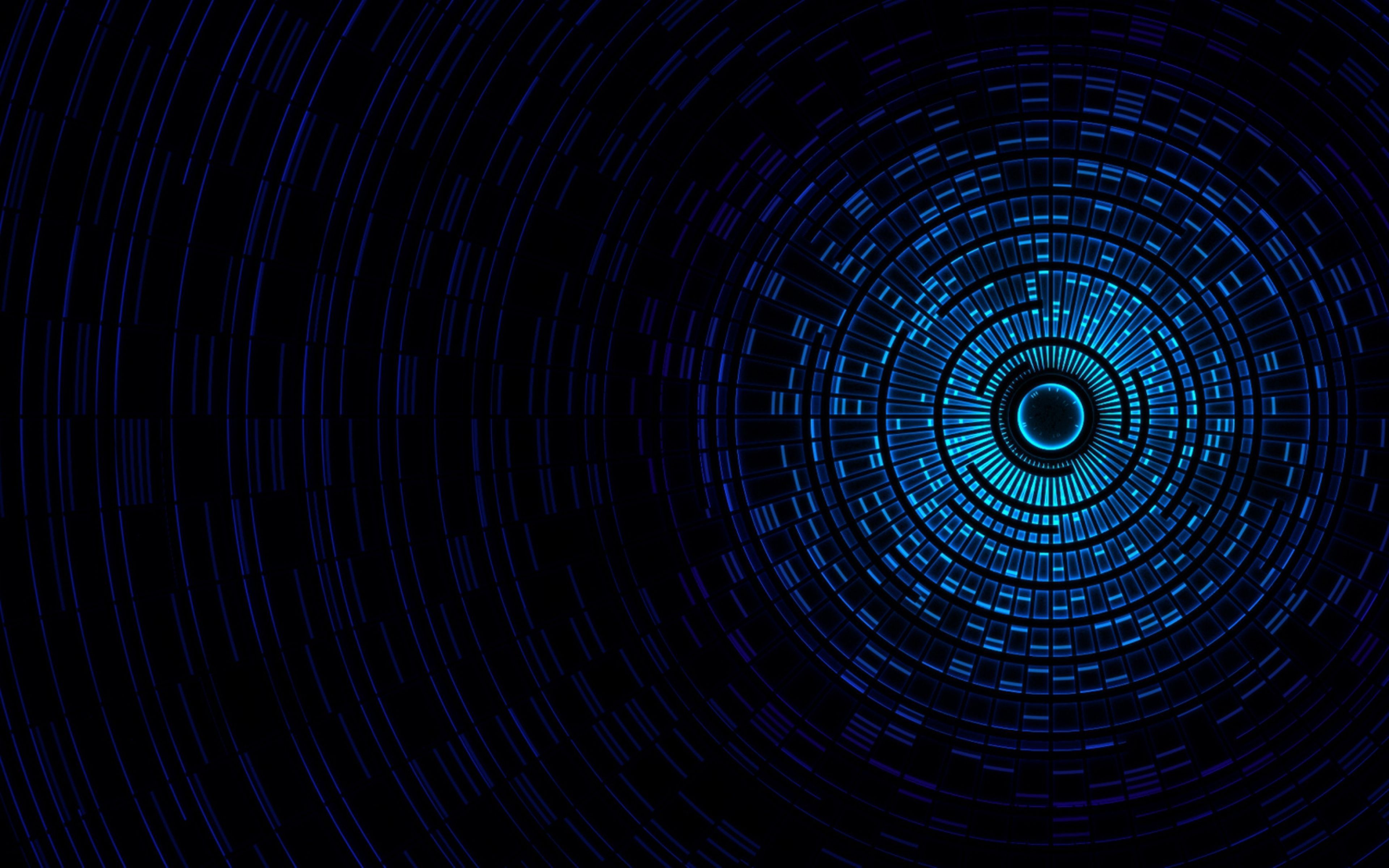Cerchi tecnologici blu astratti, 3840x2400 Ultra HD, 4K TV