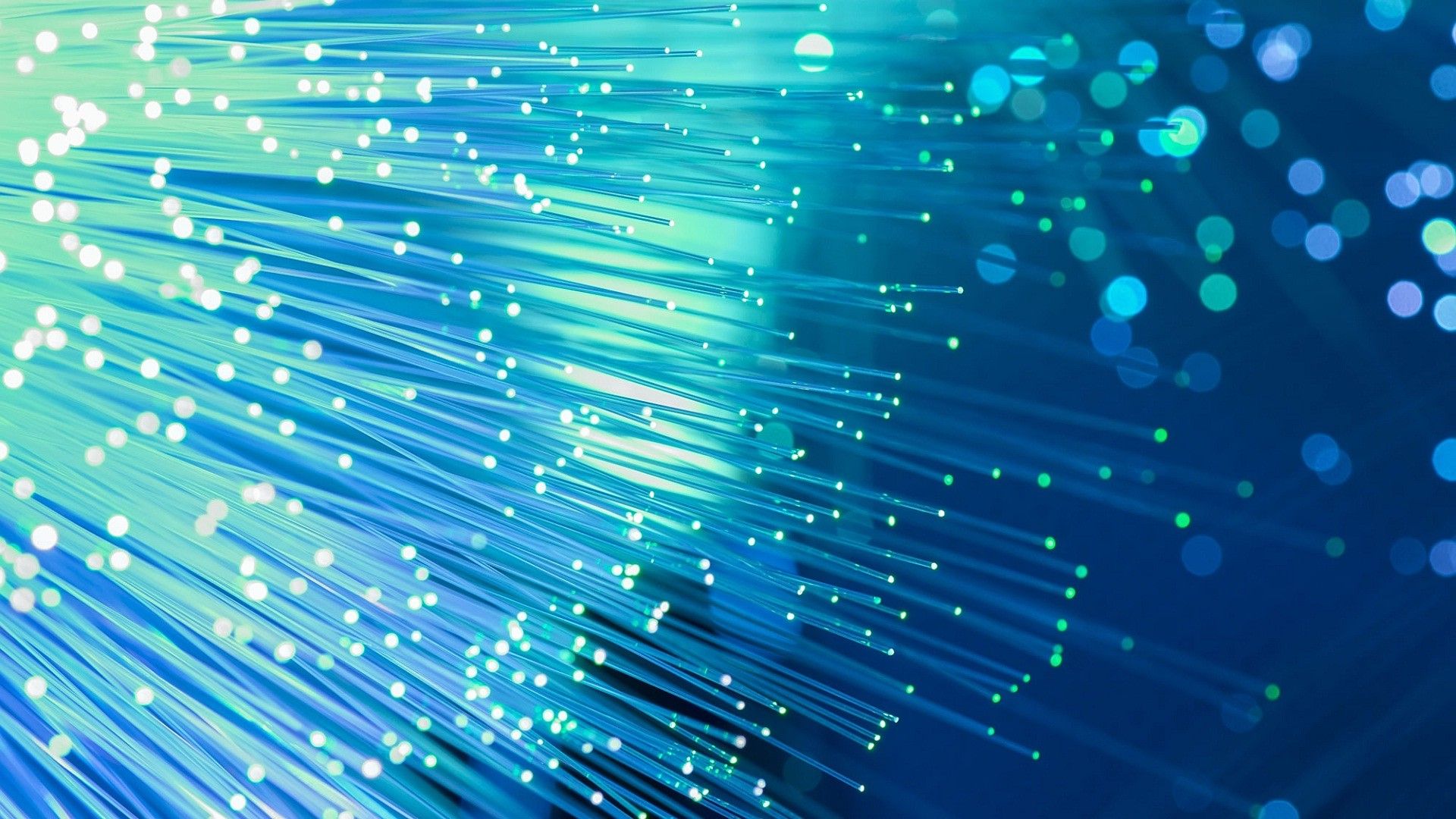 Fibre ottiche luminose blu, 1920x1080 Full HD 1080p, PC