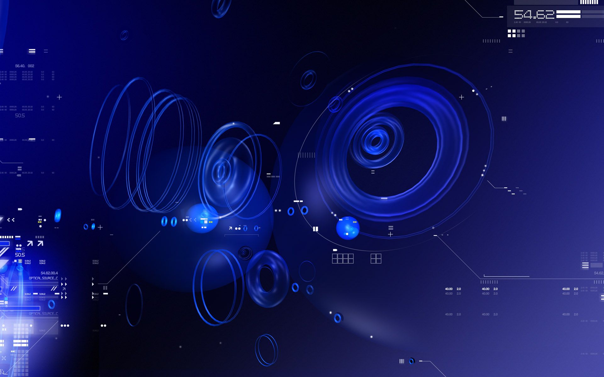 Cerchi digitali tecnologia blu, 1920x1200 WUXGA, Laptop