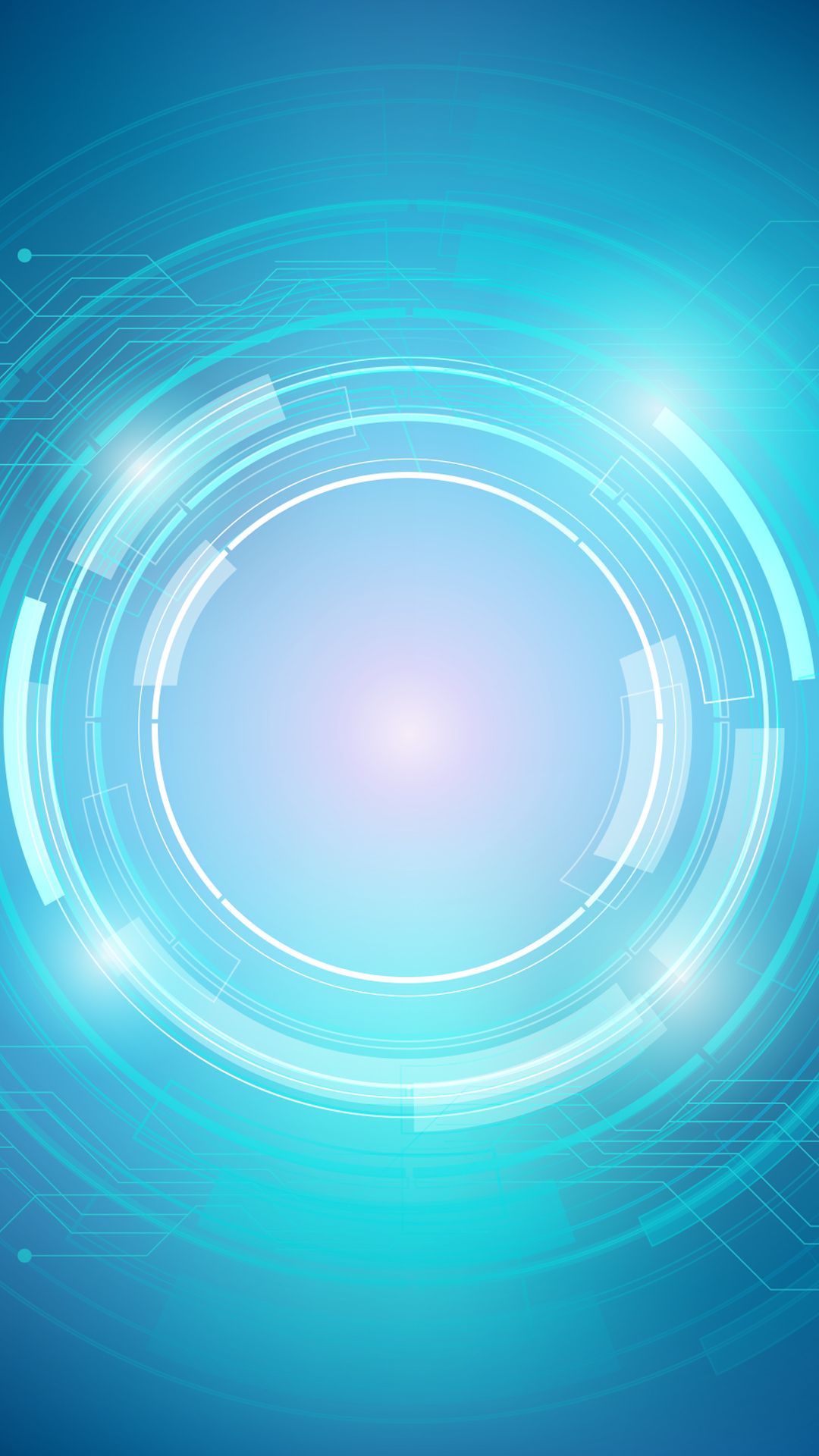 Cerchi tecnologici astratti blu, 1080x1920 Full HD Verticale, iPhone