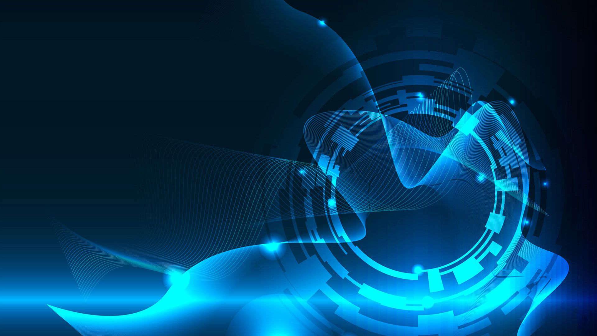 Cerchio tecnologico astratto blu, 1920x1080 Full HD 1080p, Desktop