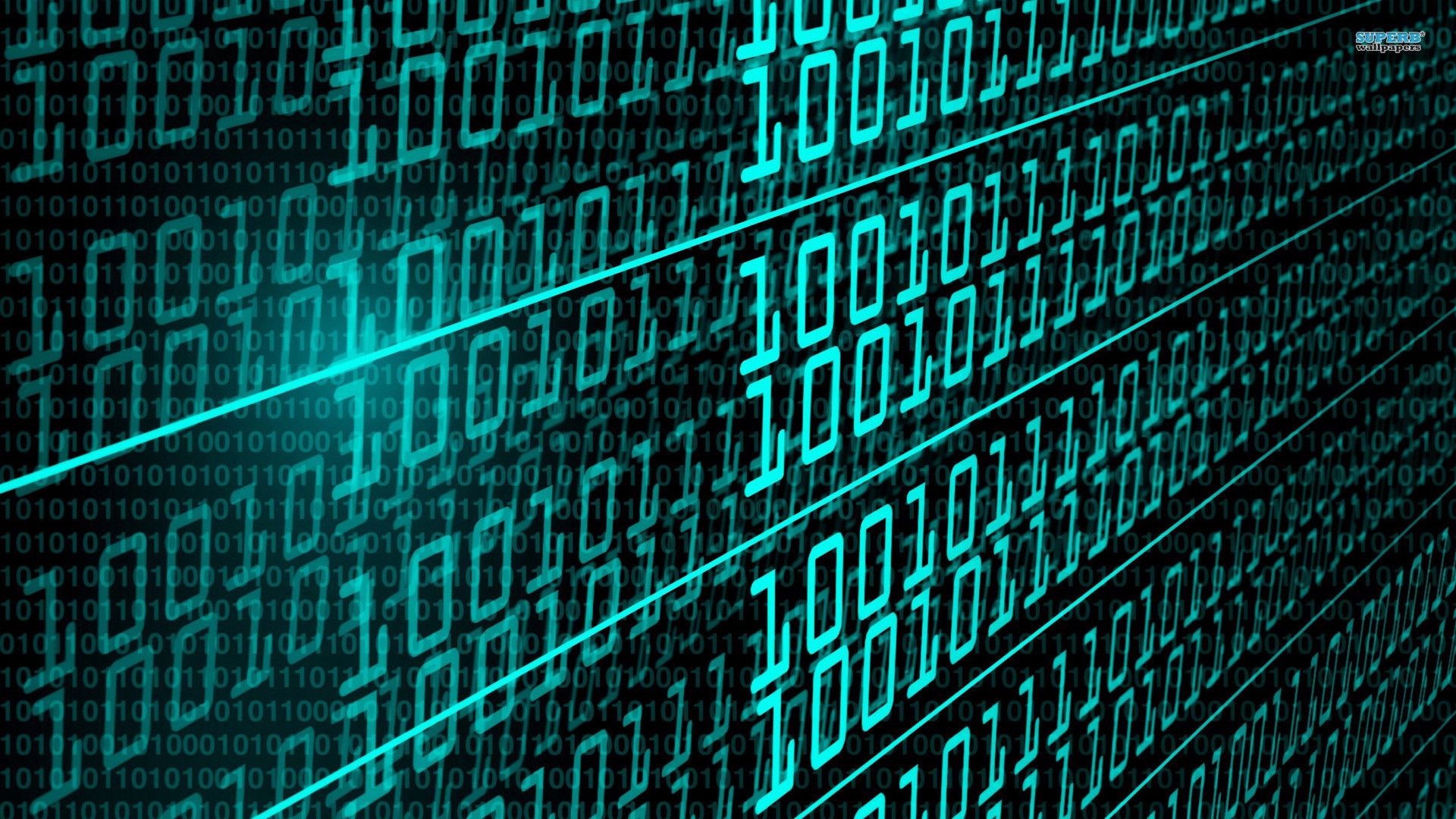 Codice binario blu digitale, 1920x1080 Full HD 1080p, Desktop