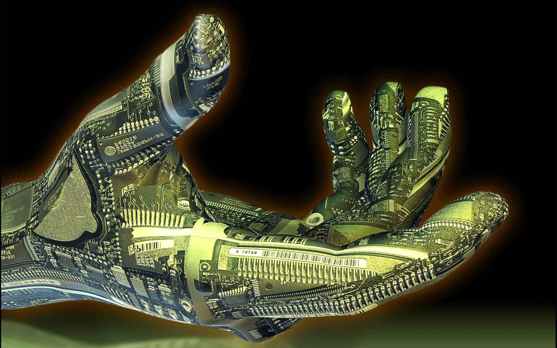 Mano robotica con circuiti, 1920x1200 Full HD+ WUXGA, PC