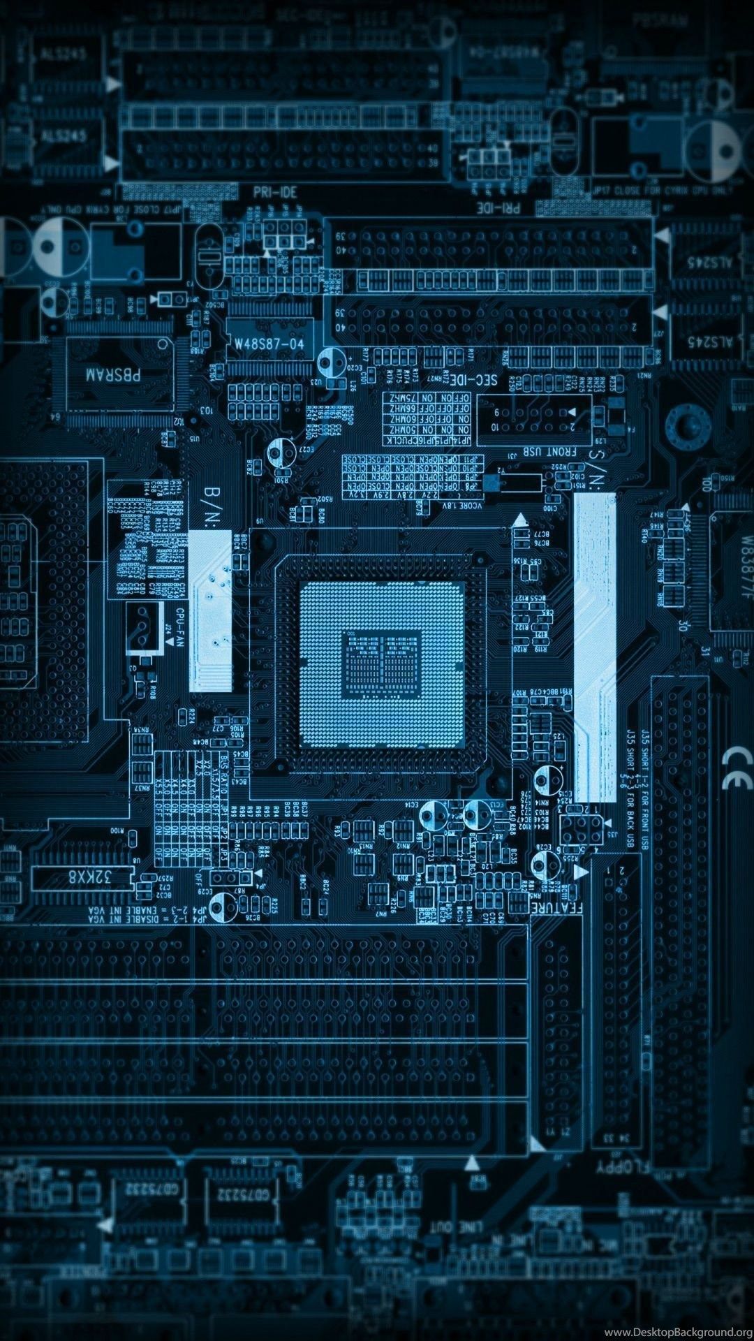 circuito scheda madre blu, 1080x1920 Full HD Verticale, iPhone