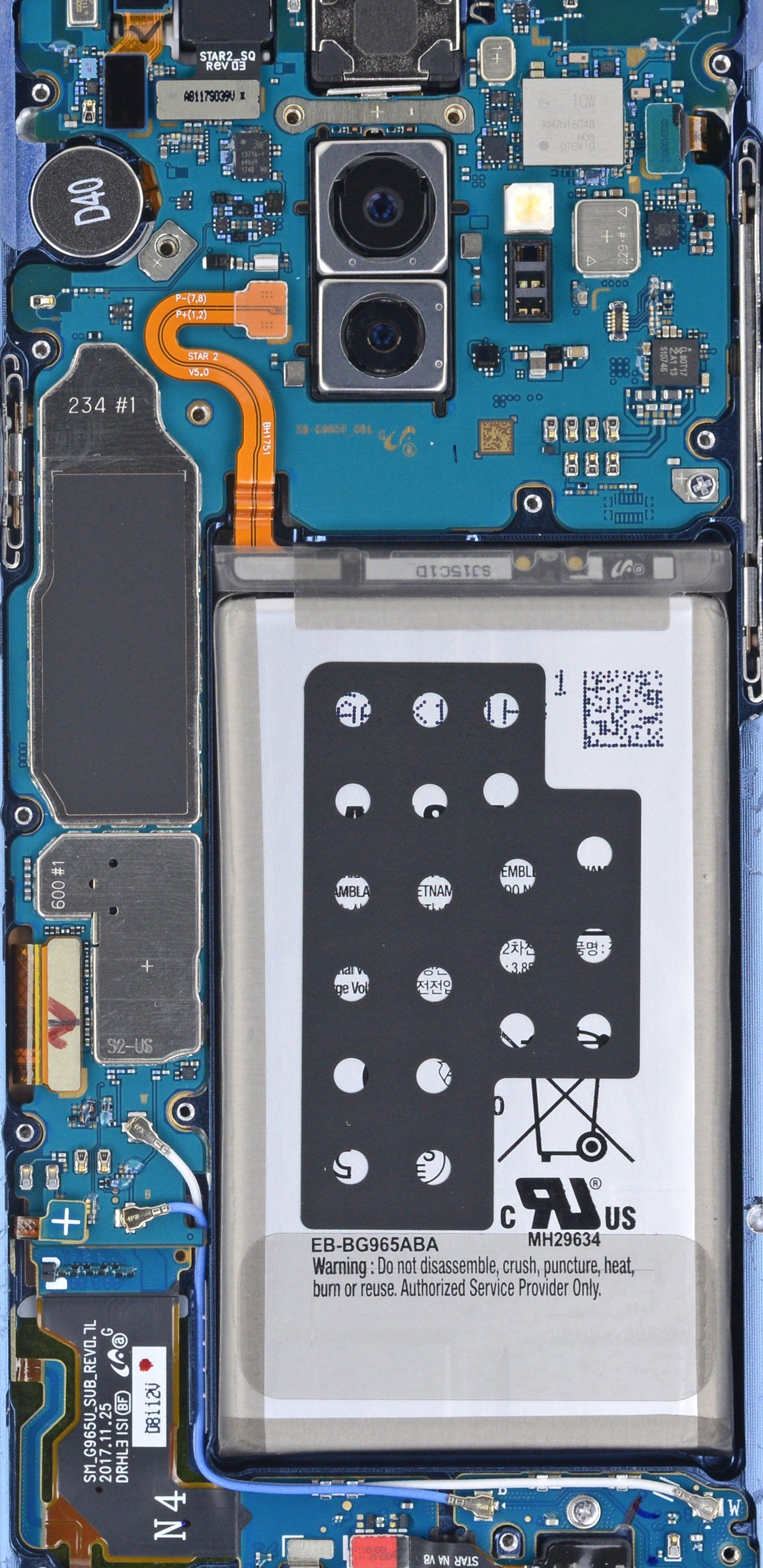 Circuito interno smartphone Samsung, 1440x2960 Full HD Verticale, iPhone