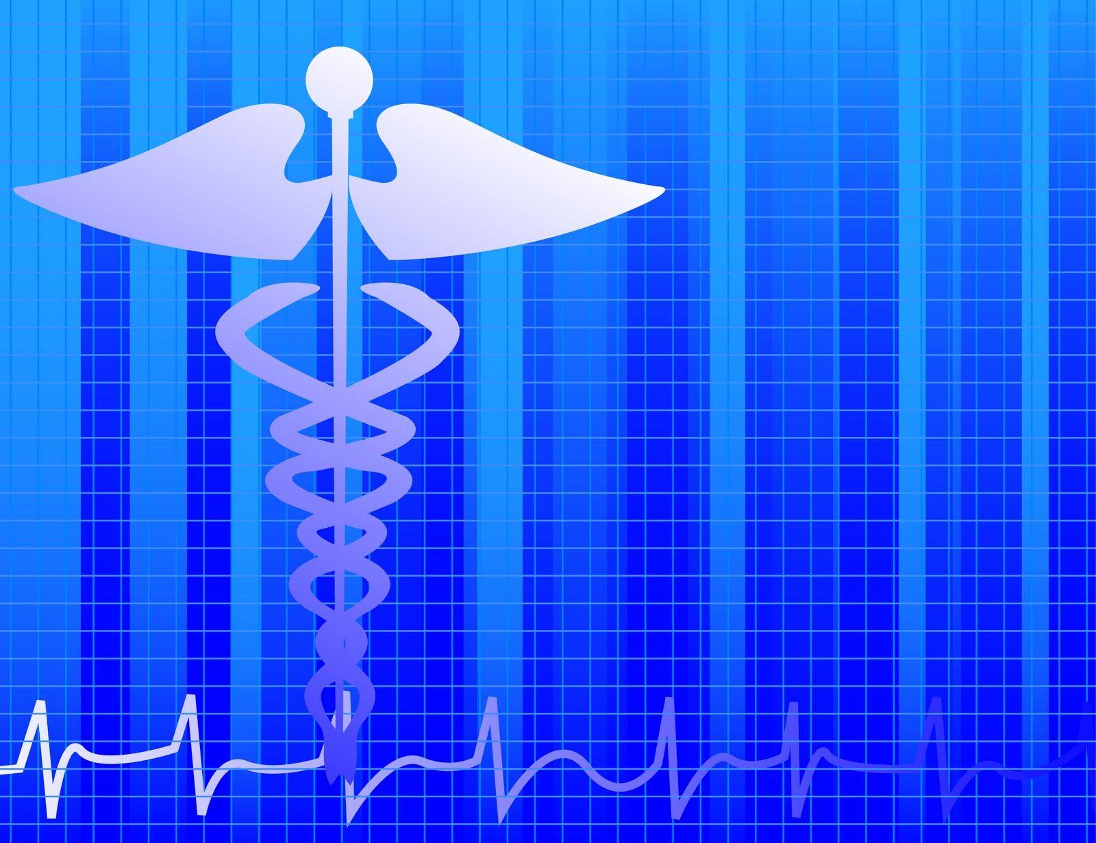 Simbolo caduceo medico blu, 1600x1231 HD, Desktop