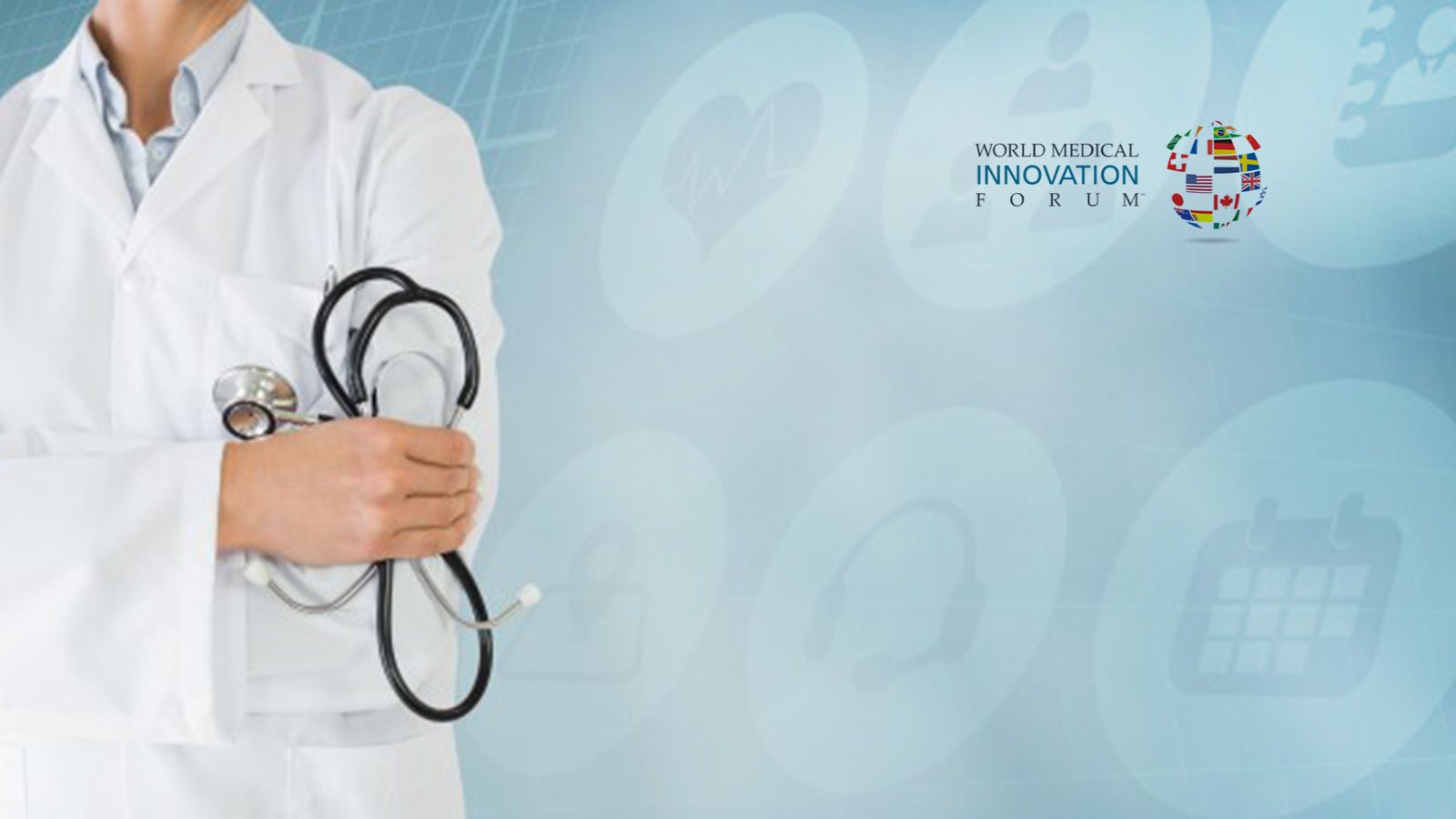 Medico con stetoscopio sfondo blu, 1600x900 HD, PC