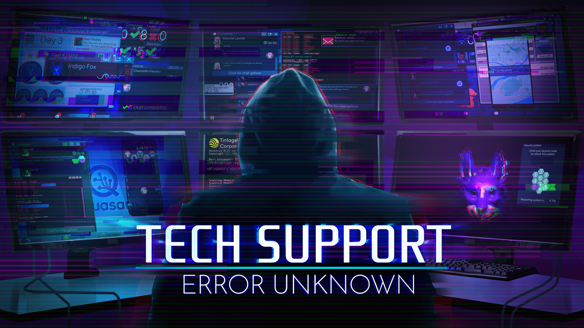 Hacker con più monitor, 1920x1080 Full HD, PC
