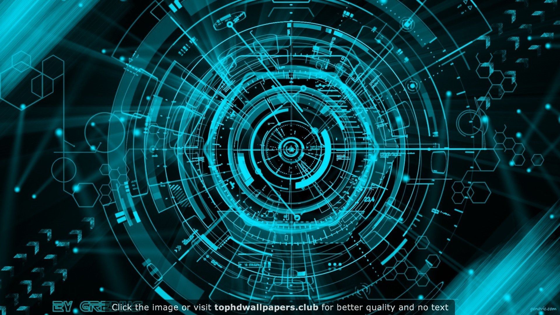 cerchio circuito tecnologico blu, 1920x1080 Full HD 1080p, PC Desktop
