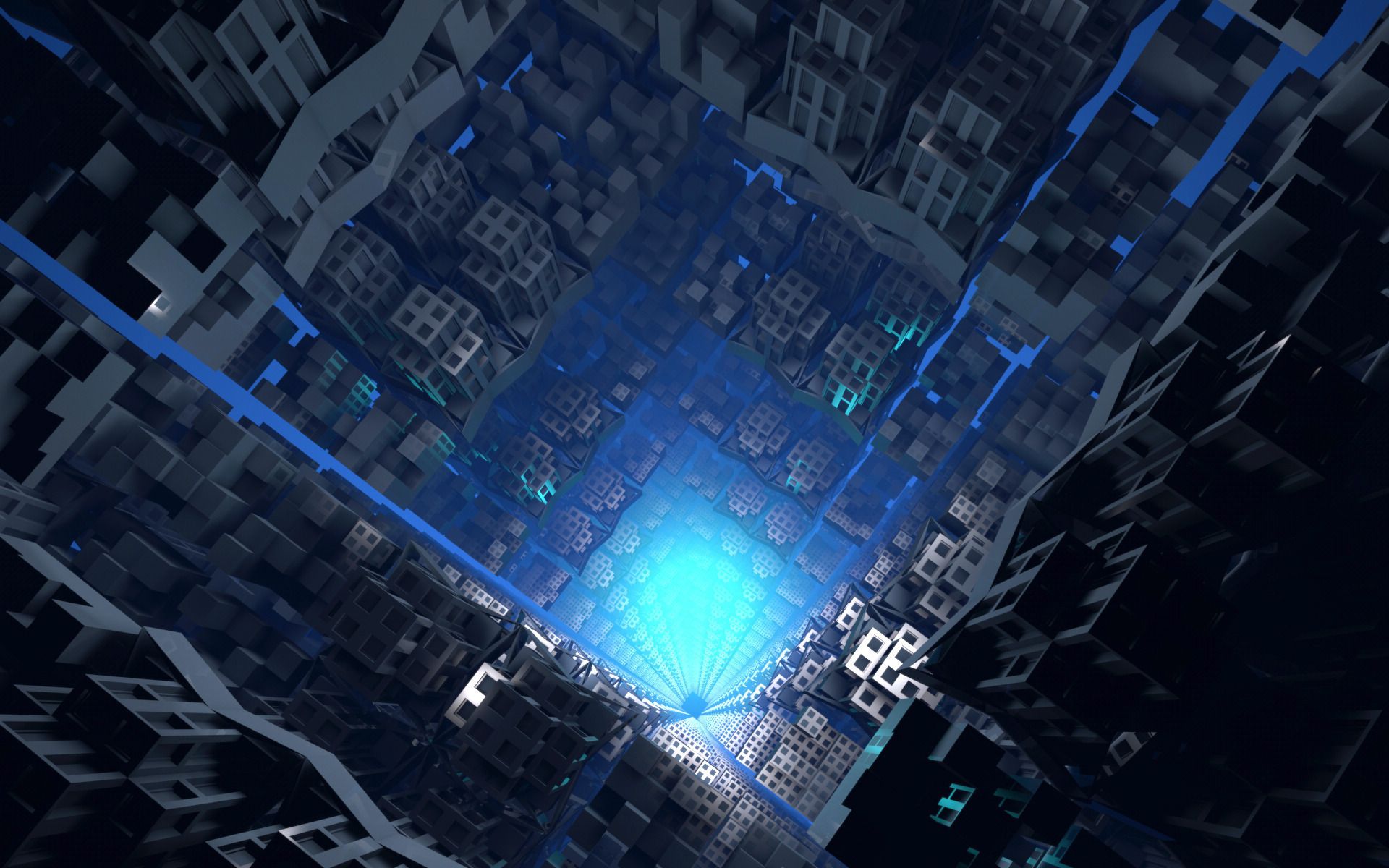 Circuito digitale astratto blu, 1920x1200 Full HD+, Laptop