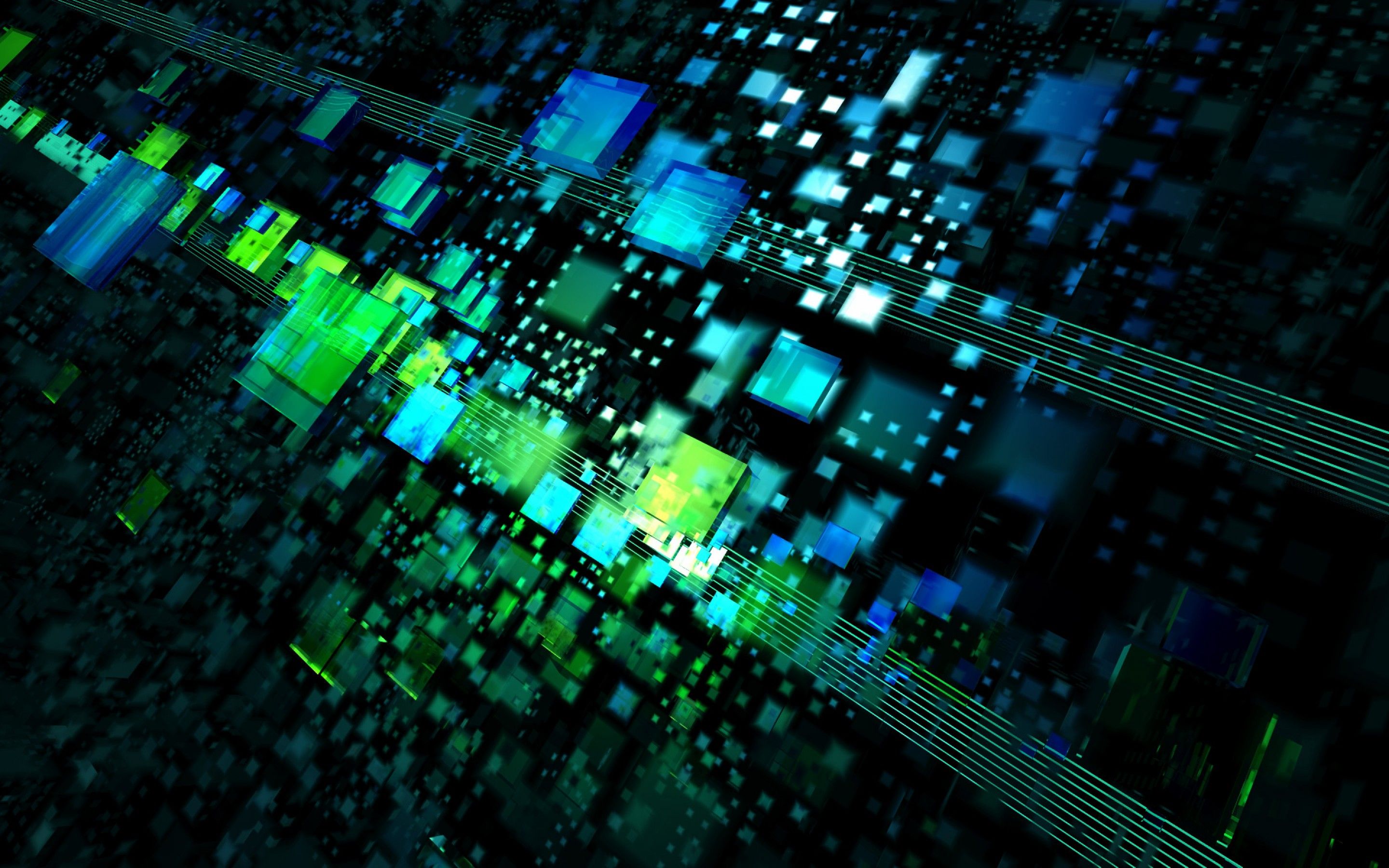 Circuito digitale astratto verde-blu, 2880x1800 WQXGA, MacBook Pro