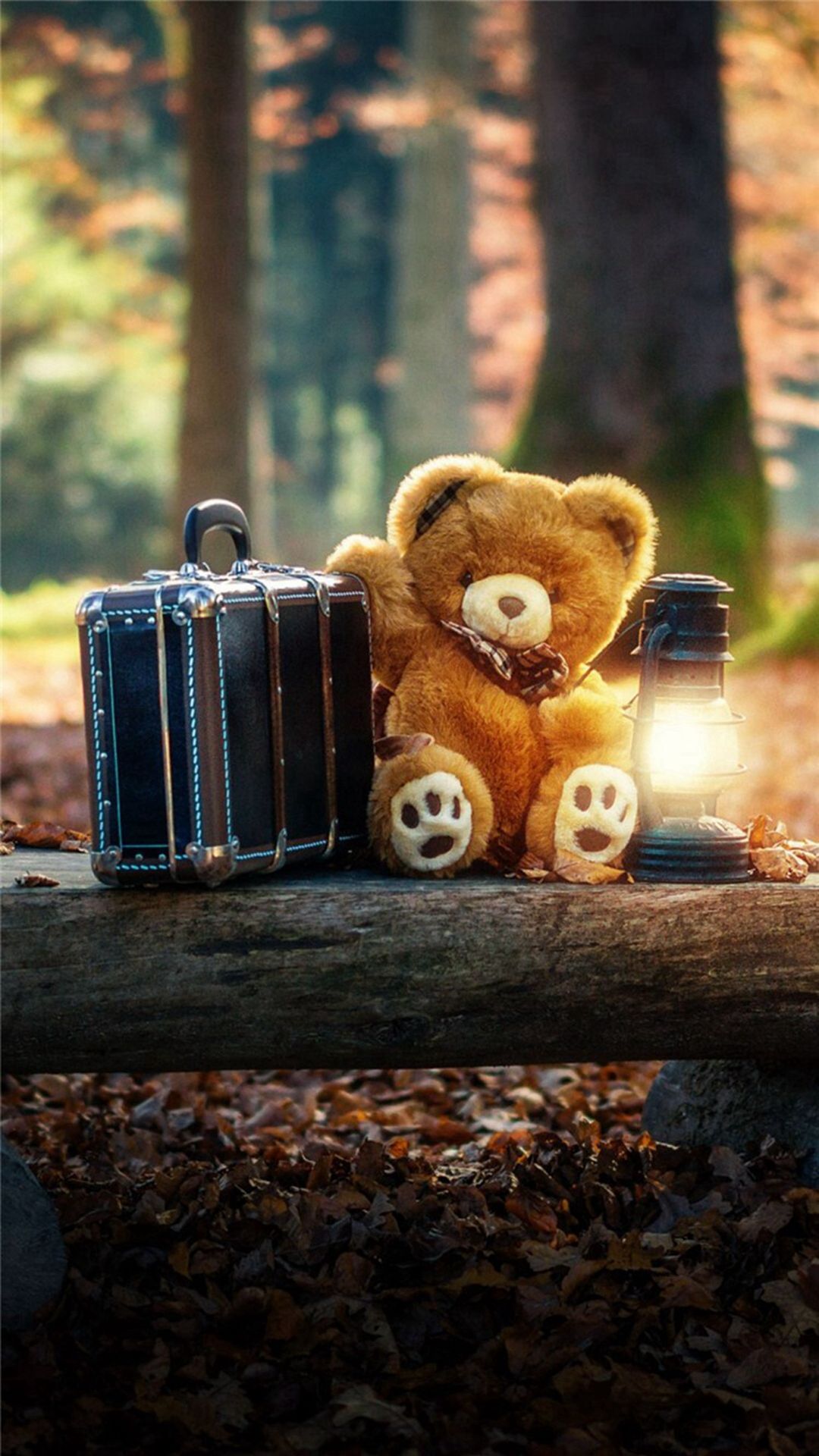 Orsetto peluche valigia lanterna, 1080x1920 Full HD Verticale, Samsung Galaxy