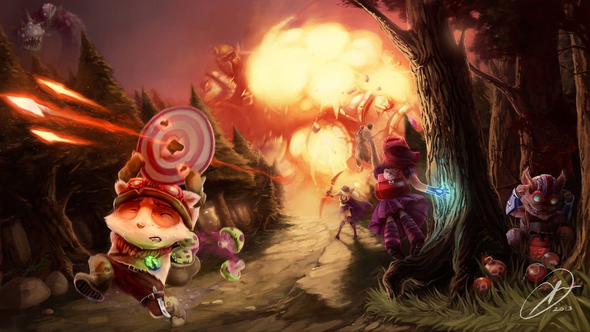 Teemo League of Legends verde, 2560x1440 QHD, Laptop