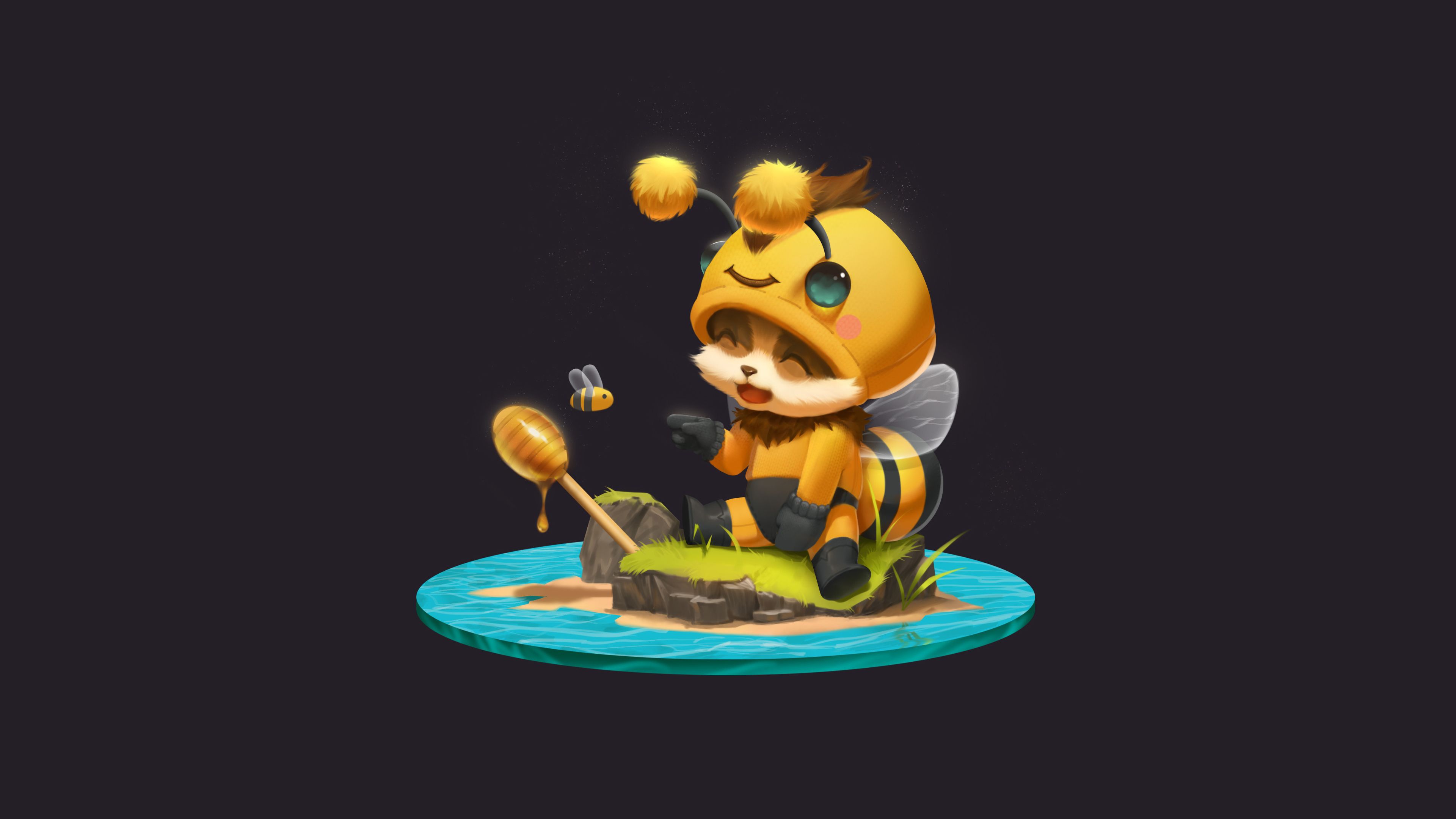 Teemo abelha League of Legends, 3840x2160 UHD, PC 4K