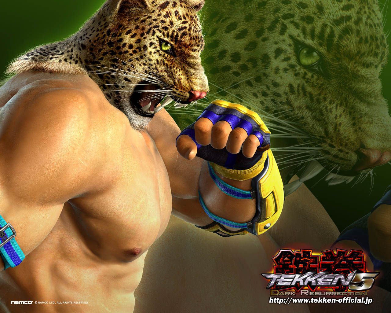Personaggio Tekken 3 con leopardo, 1280x1024 HD, Desktop