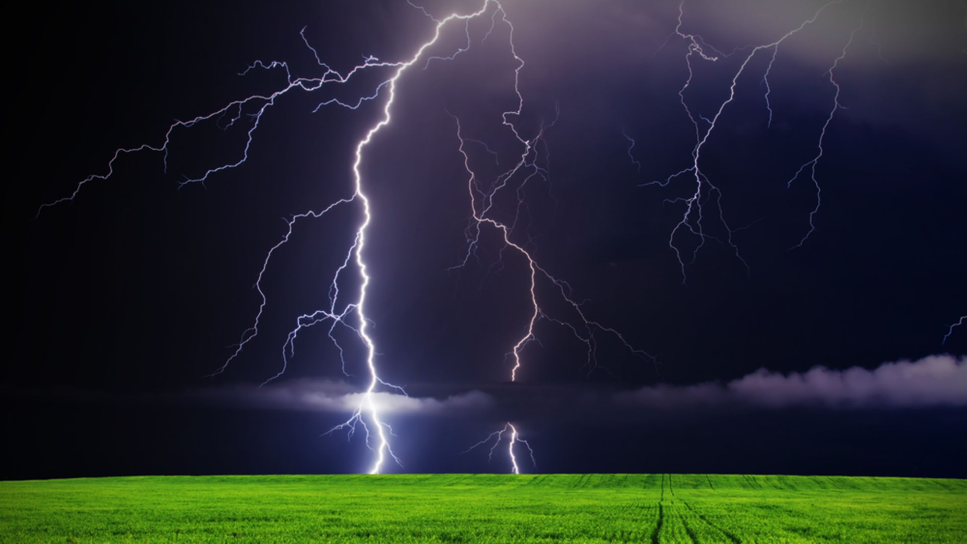 Fulmini nel cielo notturno, 1920x1080 1080p, Desktop