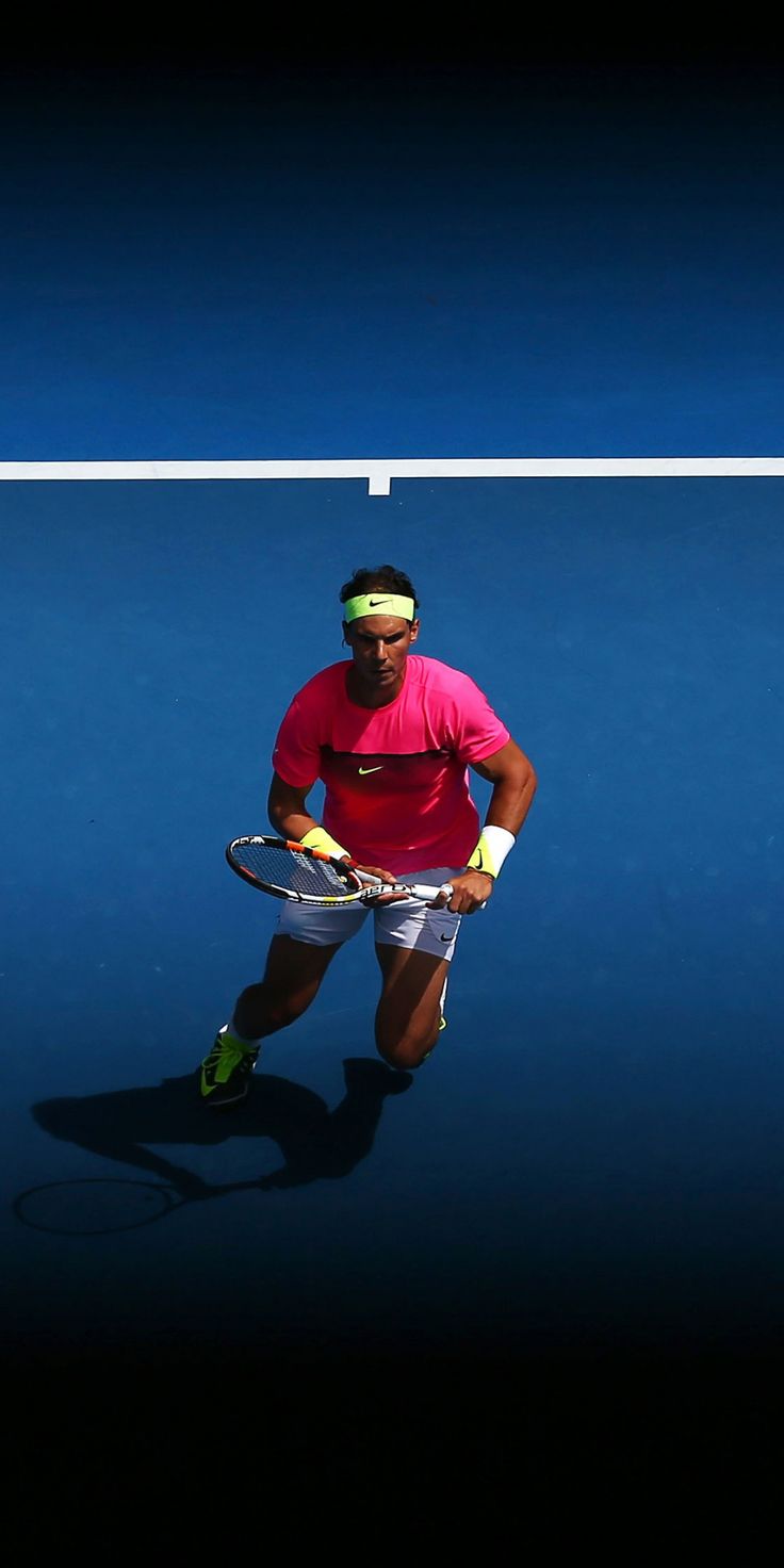 Giocatore di tennis campo blu, 736x1472 Full HD Verticale, iPhone
