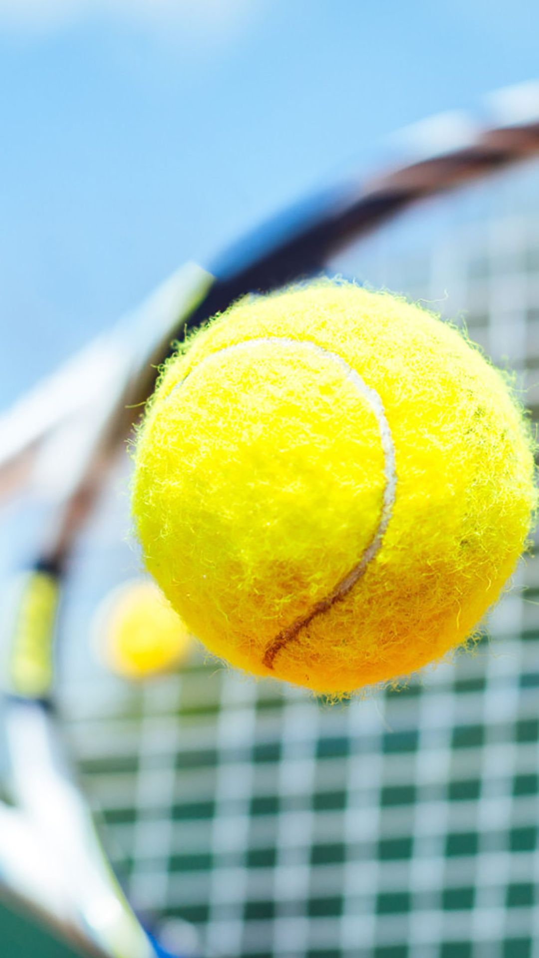 Pallina da tennis e racchetta, 1080x1920 Verticale, Telefono
