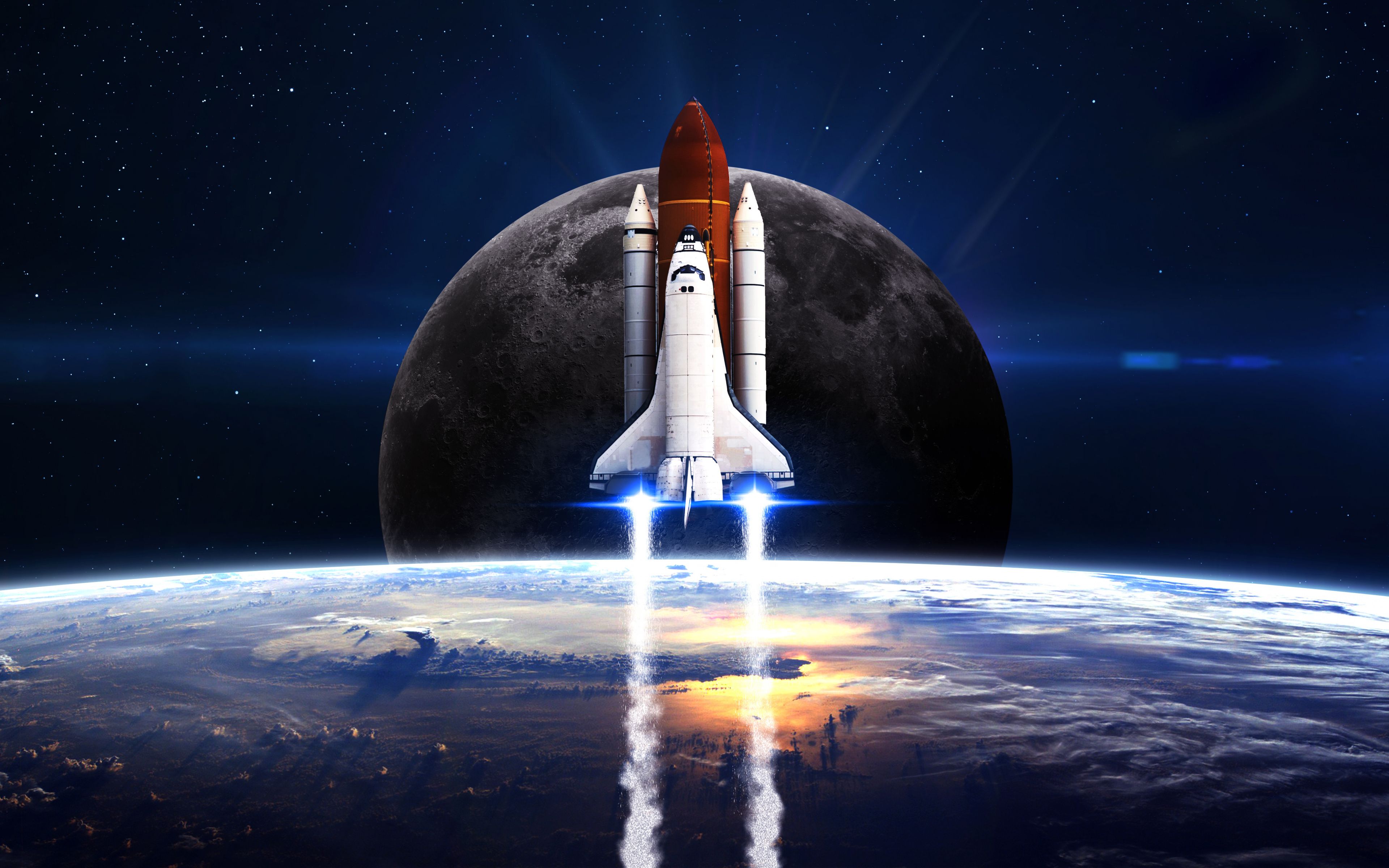 Space Shuttle sopra la Terra, 3840x2400 4K, Desktop 4K