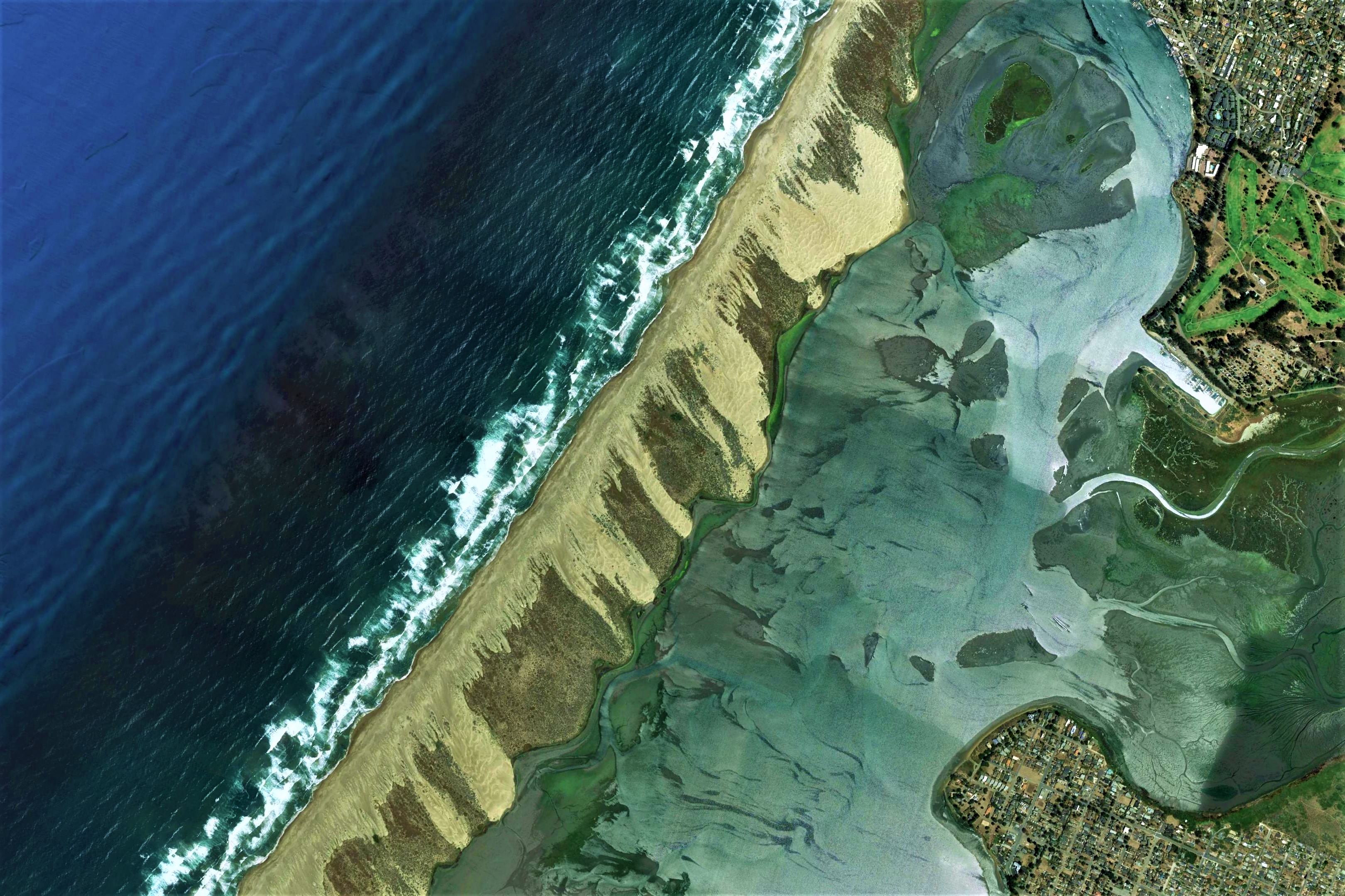 Vista satellitare costa oceanica, 3239x2159 2K, Desktop