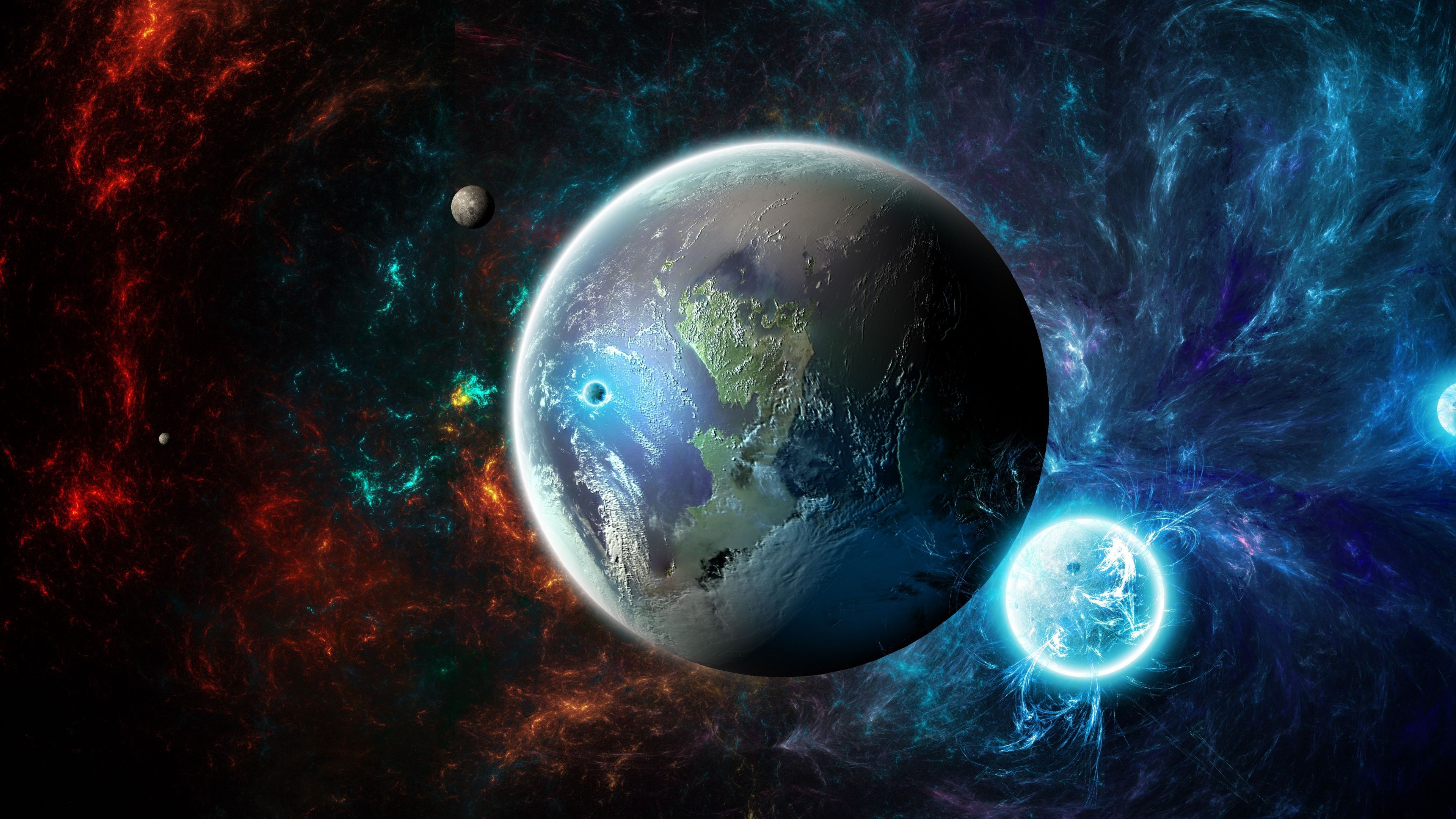 Pianeta Terra nello spazio, 3840x2160 UHD, PC 4K