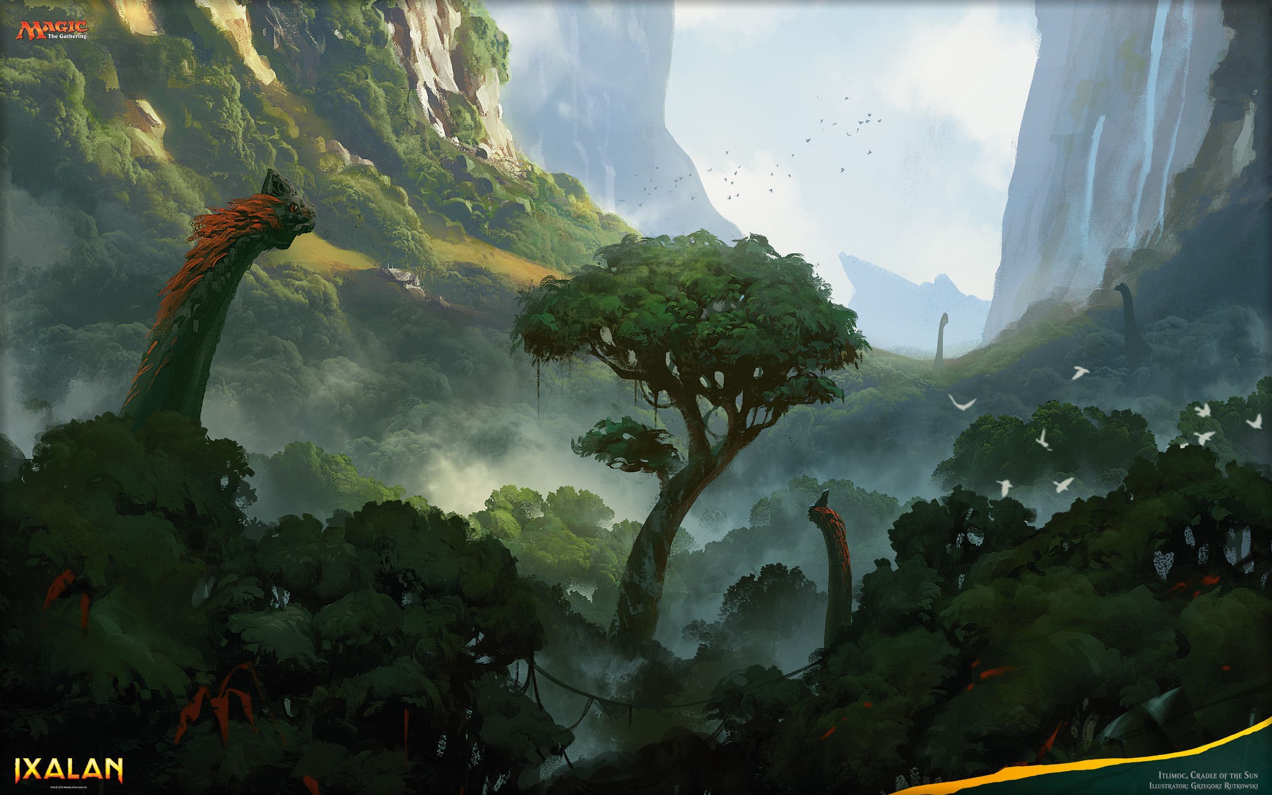 Ixalan giungla dinosauri fantasy, 2560x1600 2K, Desktop