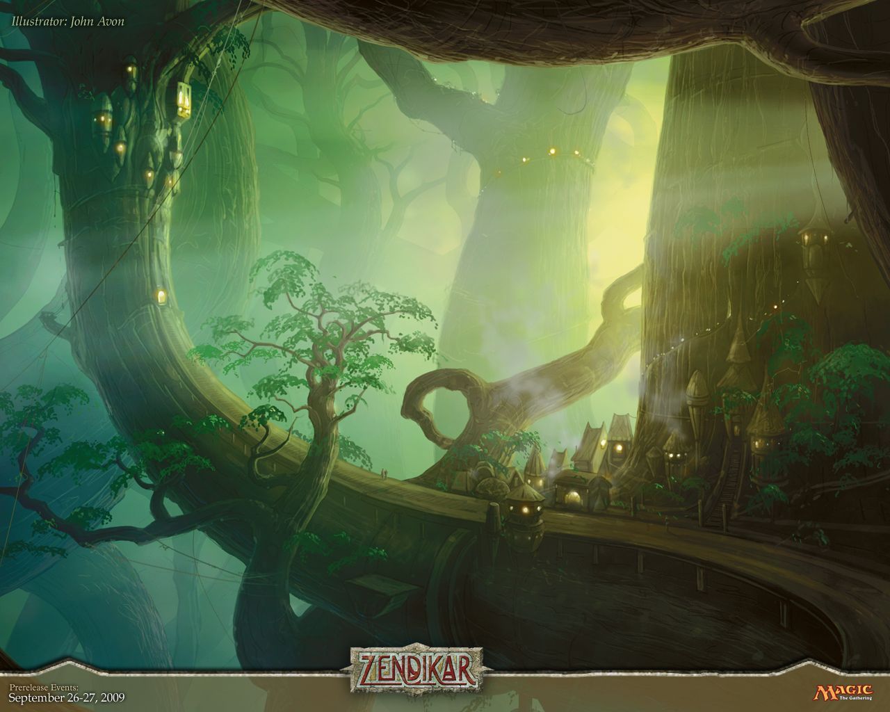 Foresta fantasy Zendikar Magic, 1280x1024 720p, PC