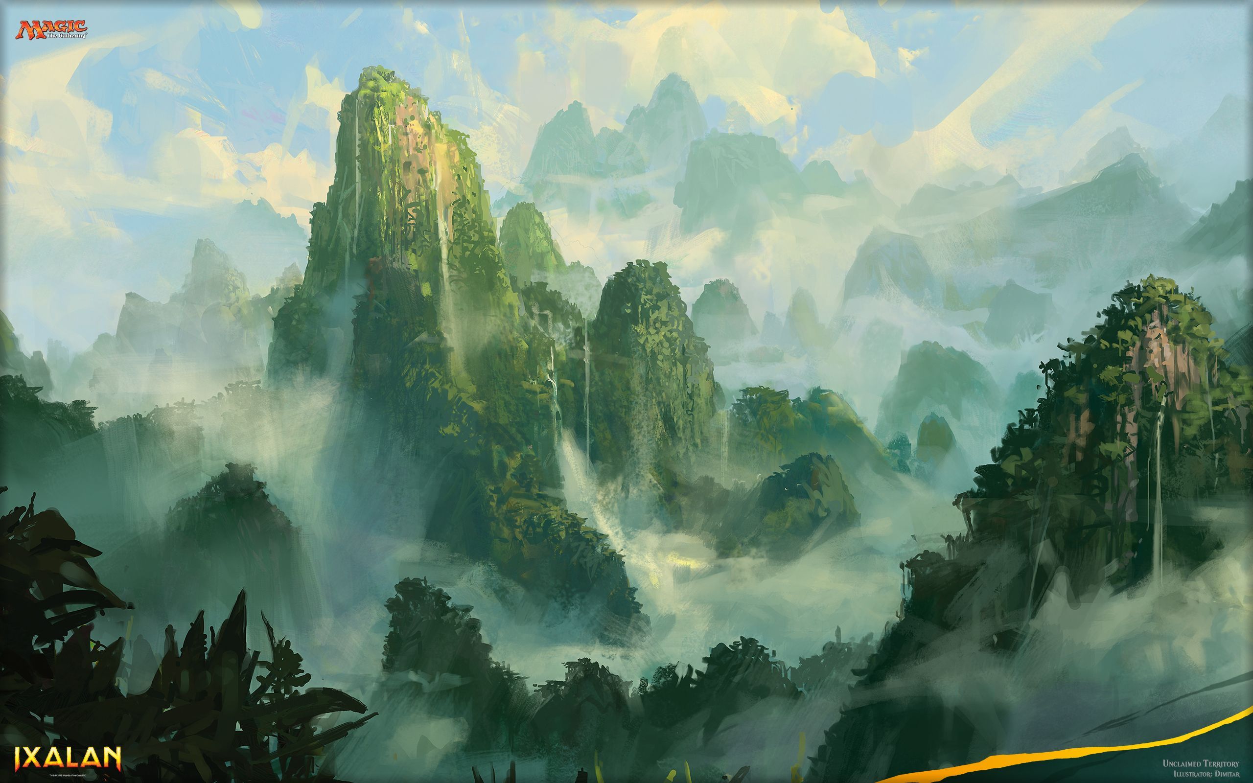 Montagne verdi nebbiose Ixalan, 2560x1600 2K+, Desktop