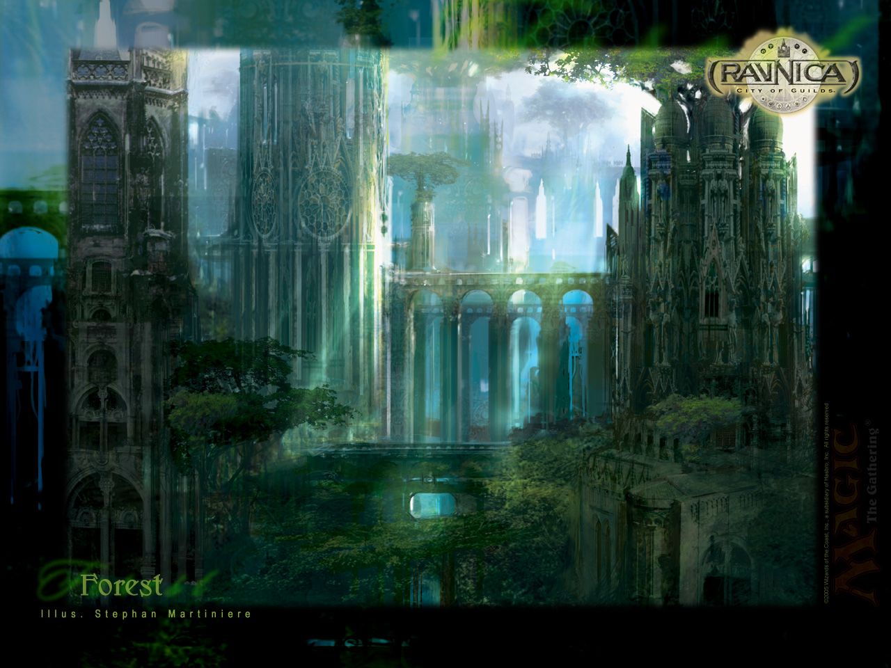 Ravnica foresta gotica verde, 1280x960 HD, Desktop