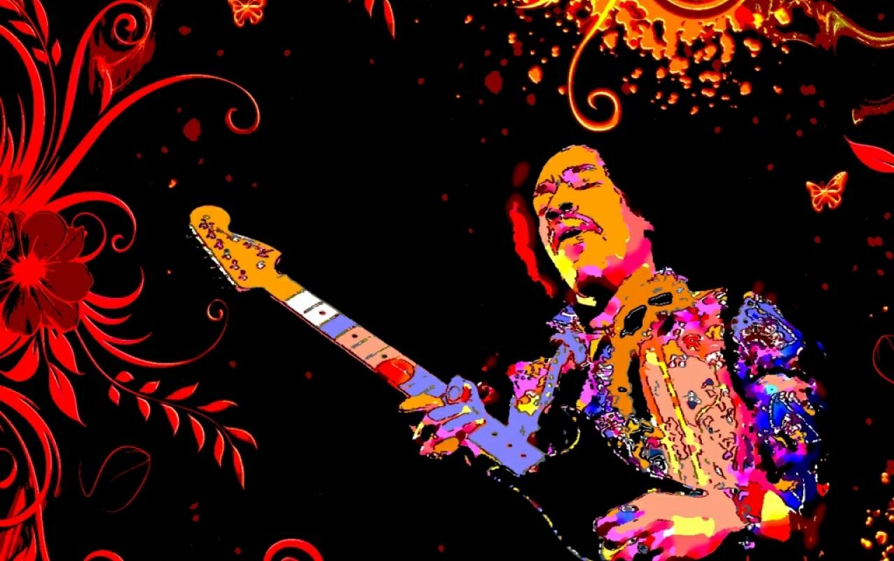 Chitarrista rock arte colorata, 1280x804 720p, Lenovo Legion