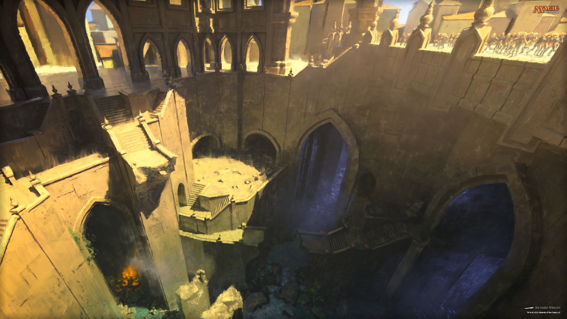Rovine antiche con acqua blu, 1920x1080 Full HD 1080p, Desktop