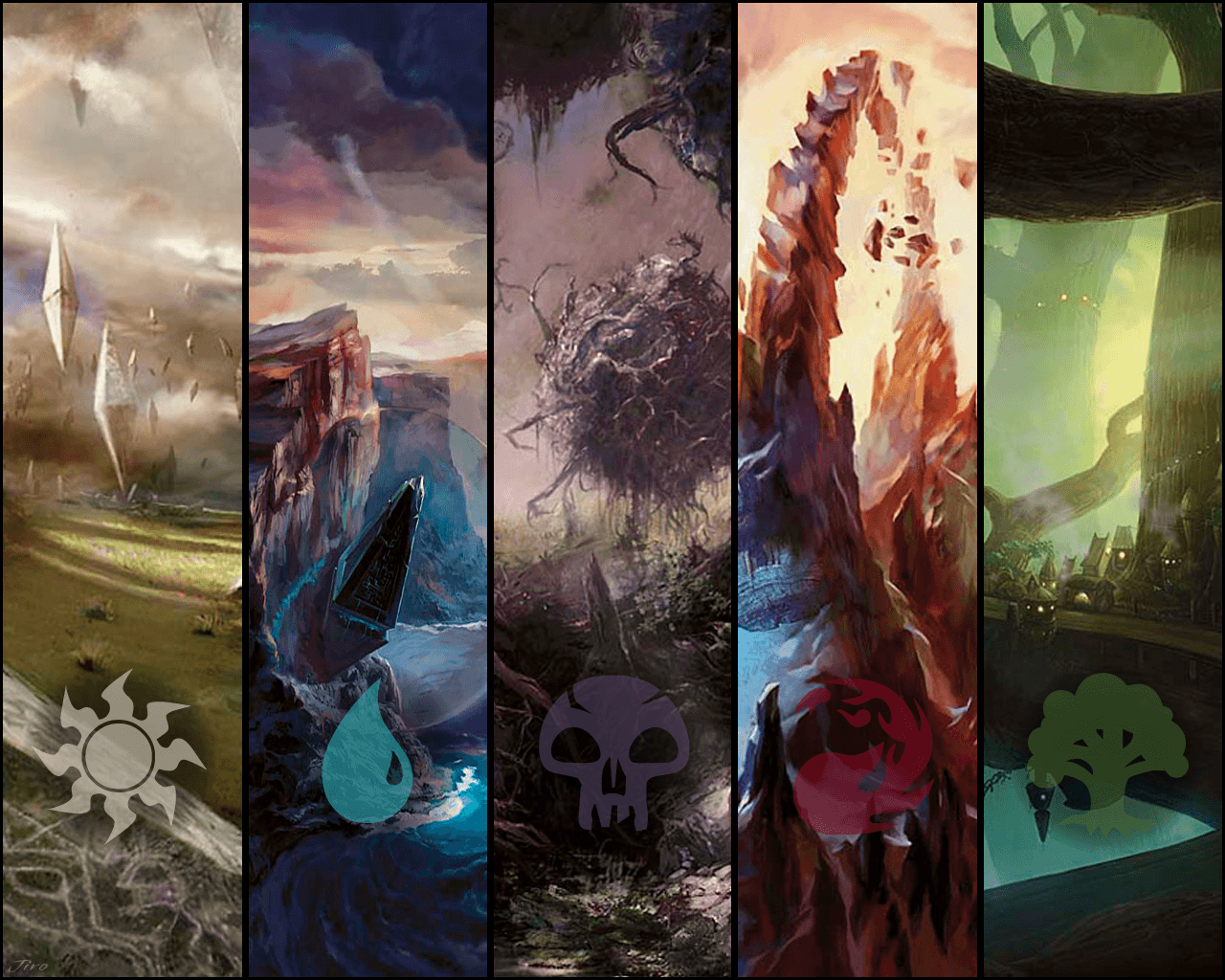 Terre Magic the Gathering paesaggi, 1280x1024 720p, PC