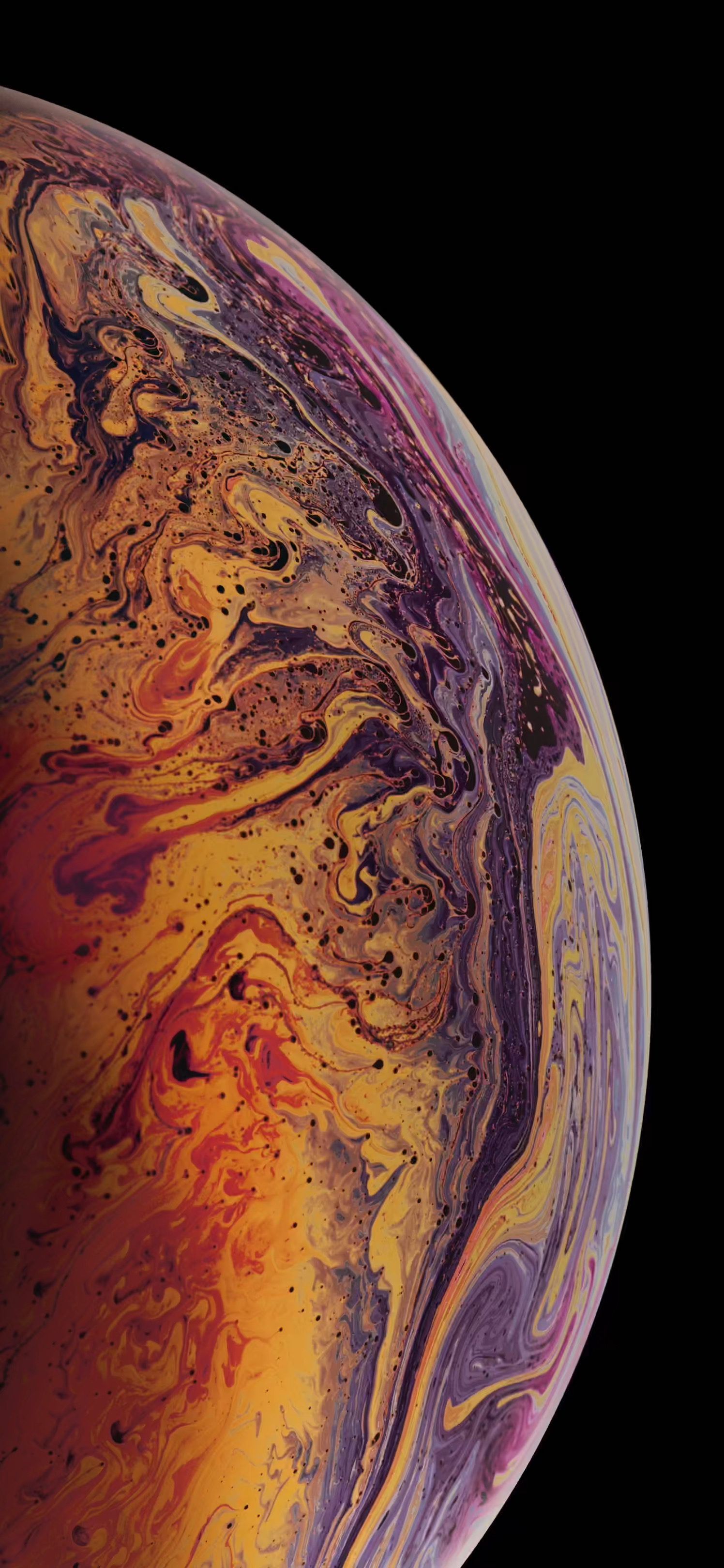 Pianeta astratto arancione viola, 1496x3238 Verticale, iPhone Air