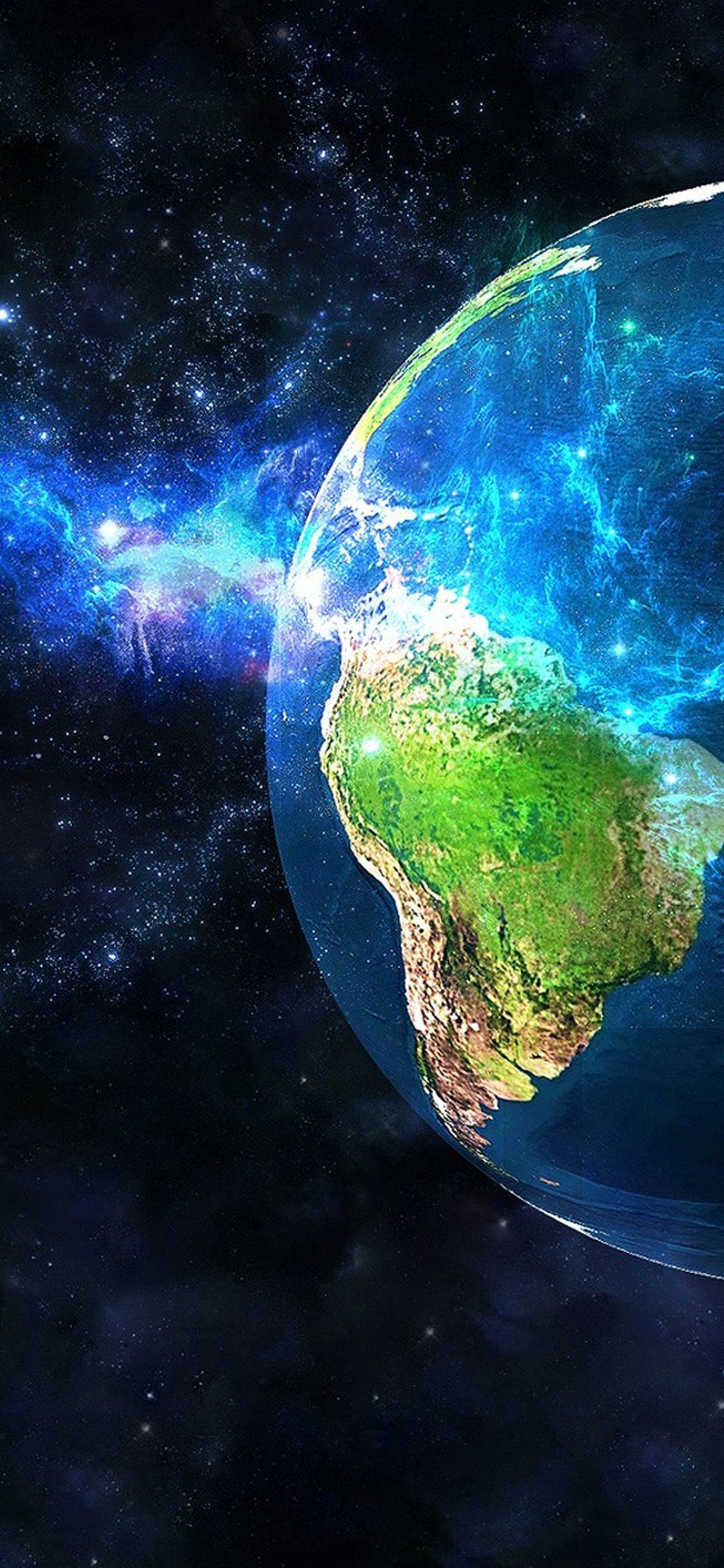 Pianeta Terra nello spazio, 1125x2436 Full HD Verticale, iPhone Plus