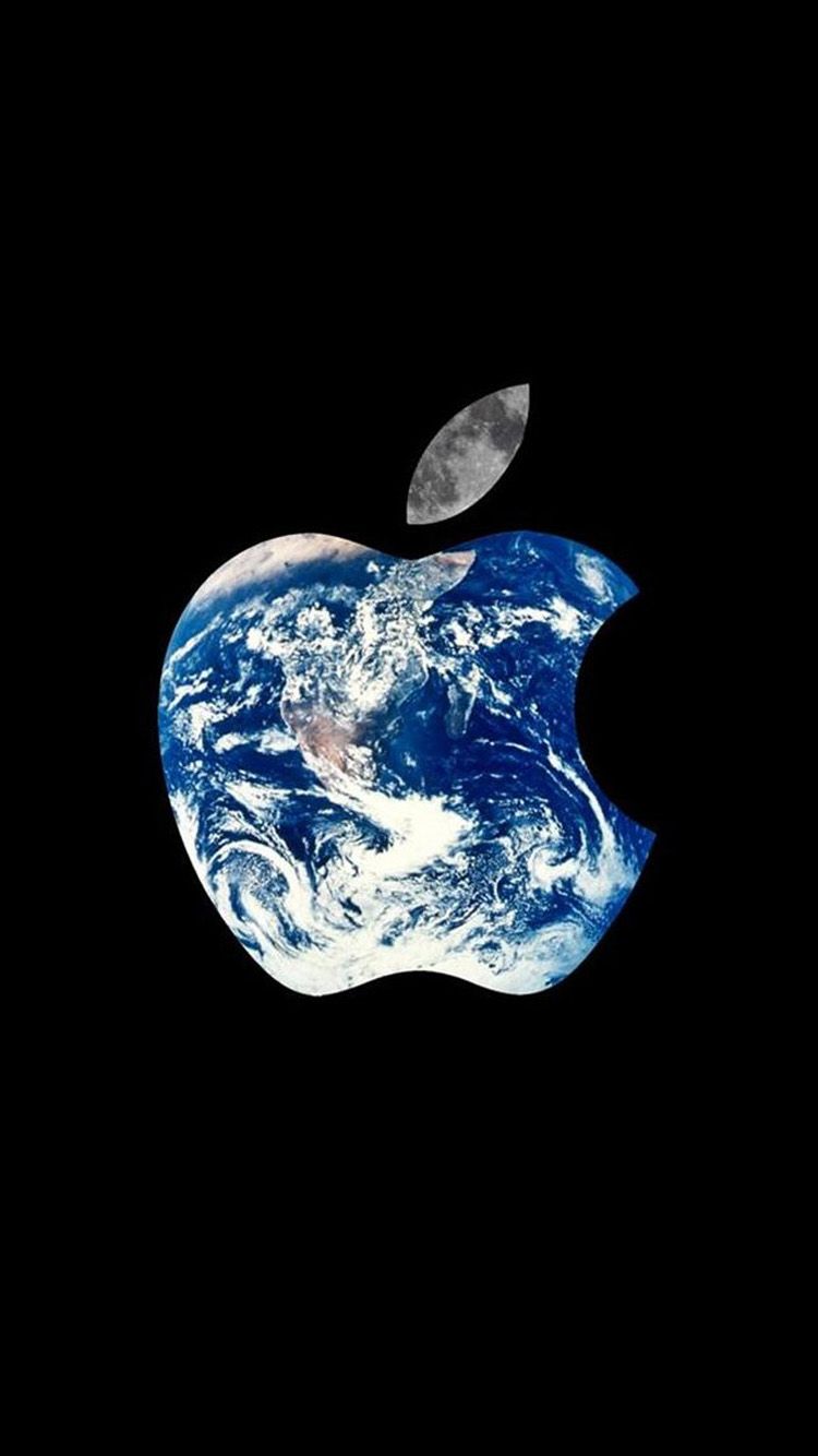 Logo Apple texture Terra, azienda tech, 750x1334 Verticale, iPhone Plus