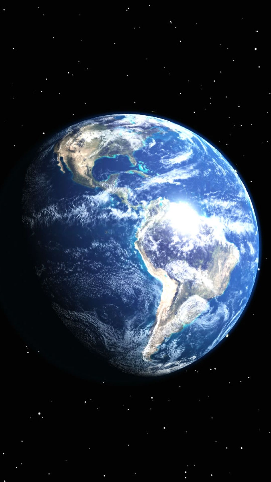 Pianeta Terra nello spazio, 1080x1920 Full HD Verticale, iPhone