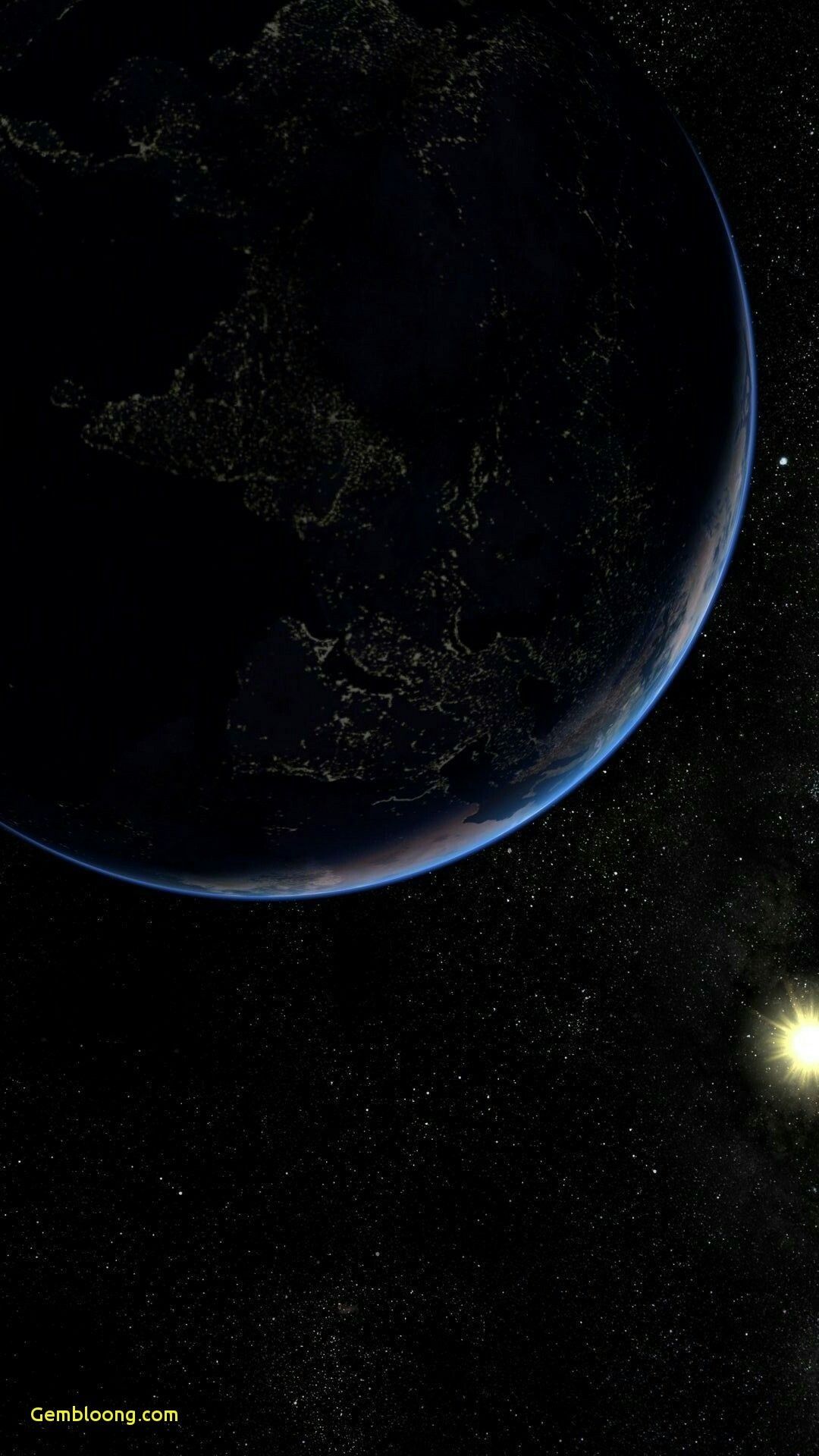 Terra vista dallo spazio, notte, 1080x1920 Verticale, iPhone Air