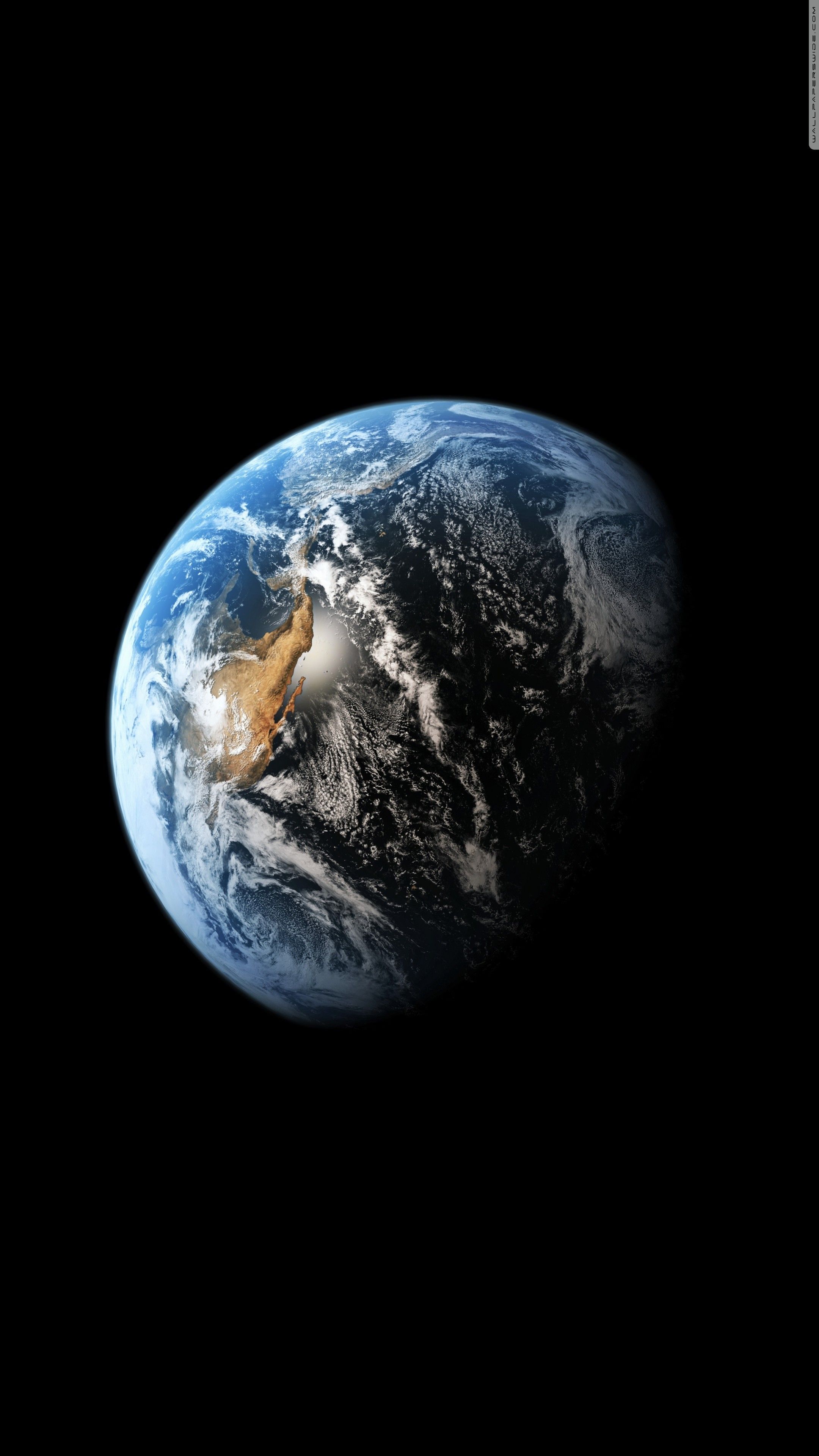 Pianeta Terra su sfondo nero, 2160x3840 Verticale, iPhone Pro Max
