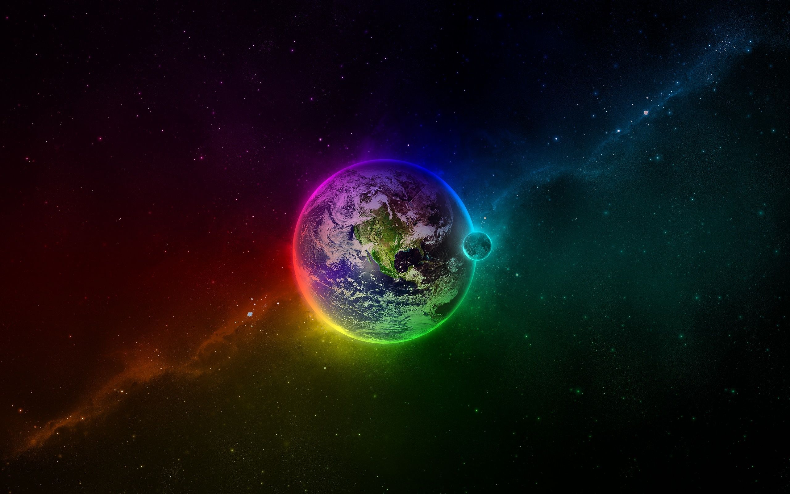 Terra arcobaleno spazio colorato, 2560x1600 2K+, PC