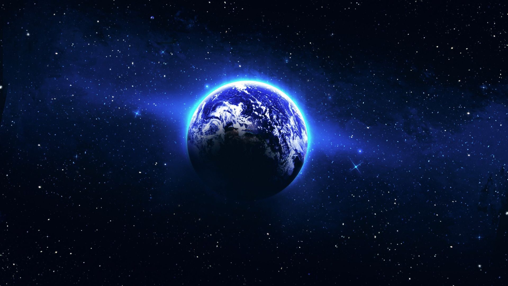 Terra blu bagliore stellato, 1920x1080 Full HD 1080p, Desktop