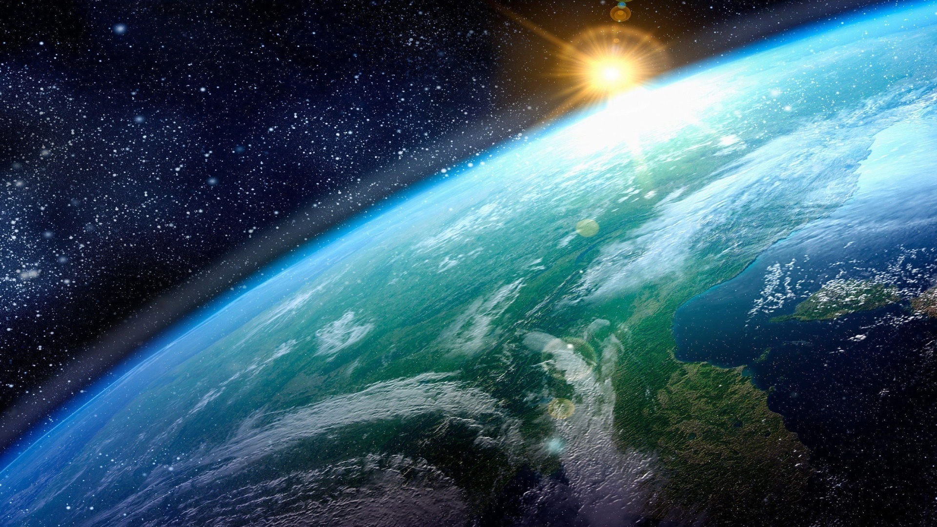Terra alba verde orbita, 1920x1080 Full HD, Desktop
