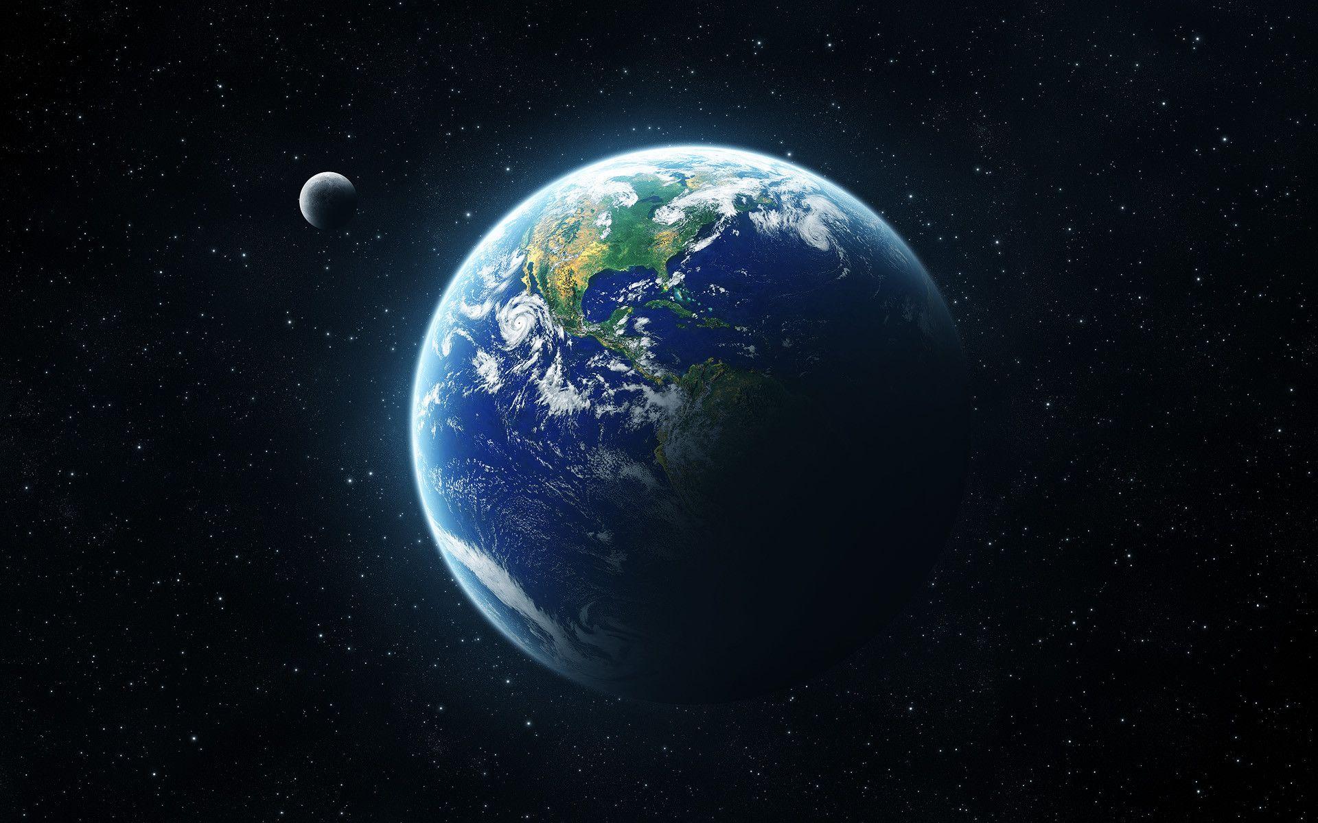 Terra e luna stellato, 1920x1200 WUXGA, Desktop