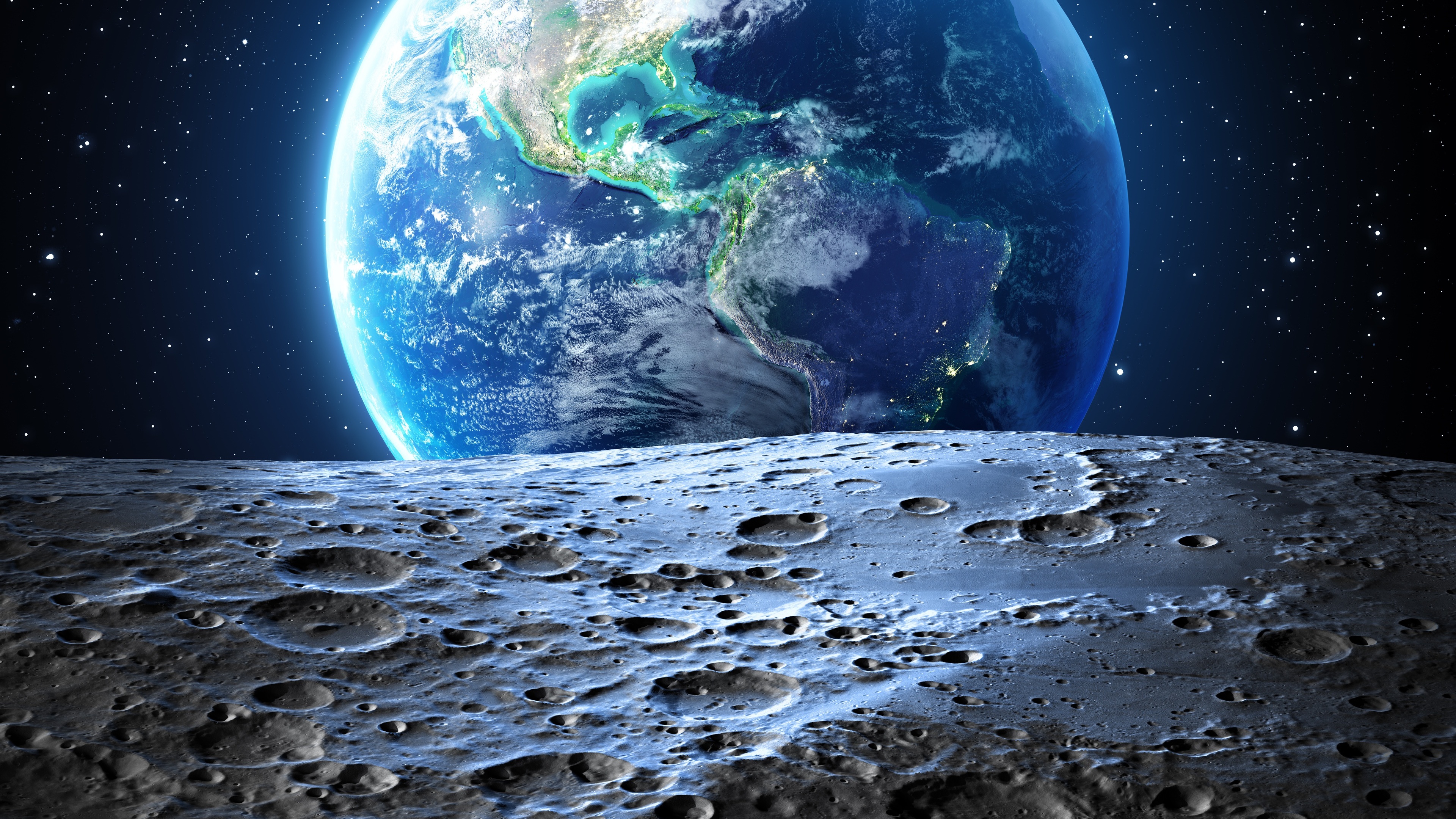 Terra vista dalla luna, 3840x2160 Ultra HD, Monitor 4K